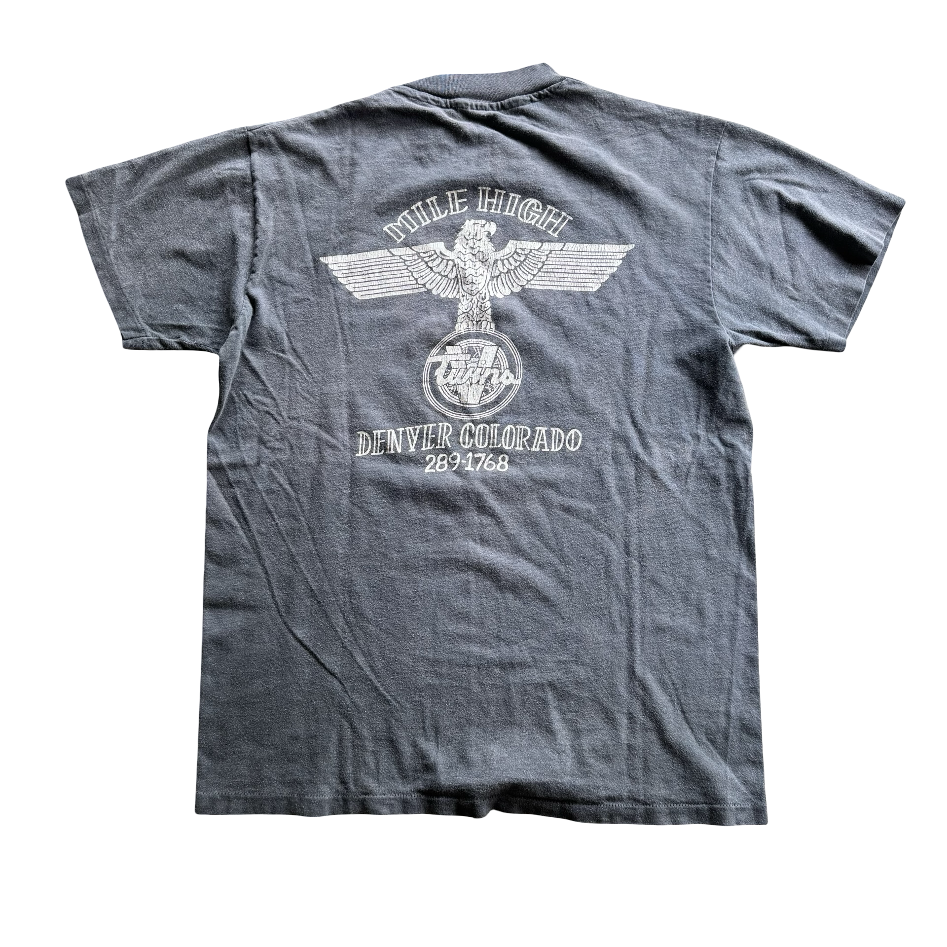 80’s Harley American Made “Mile High” Sun Faded Tee Size L