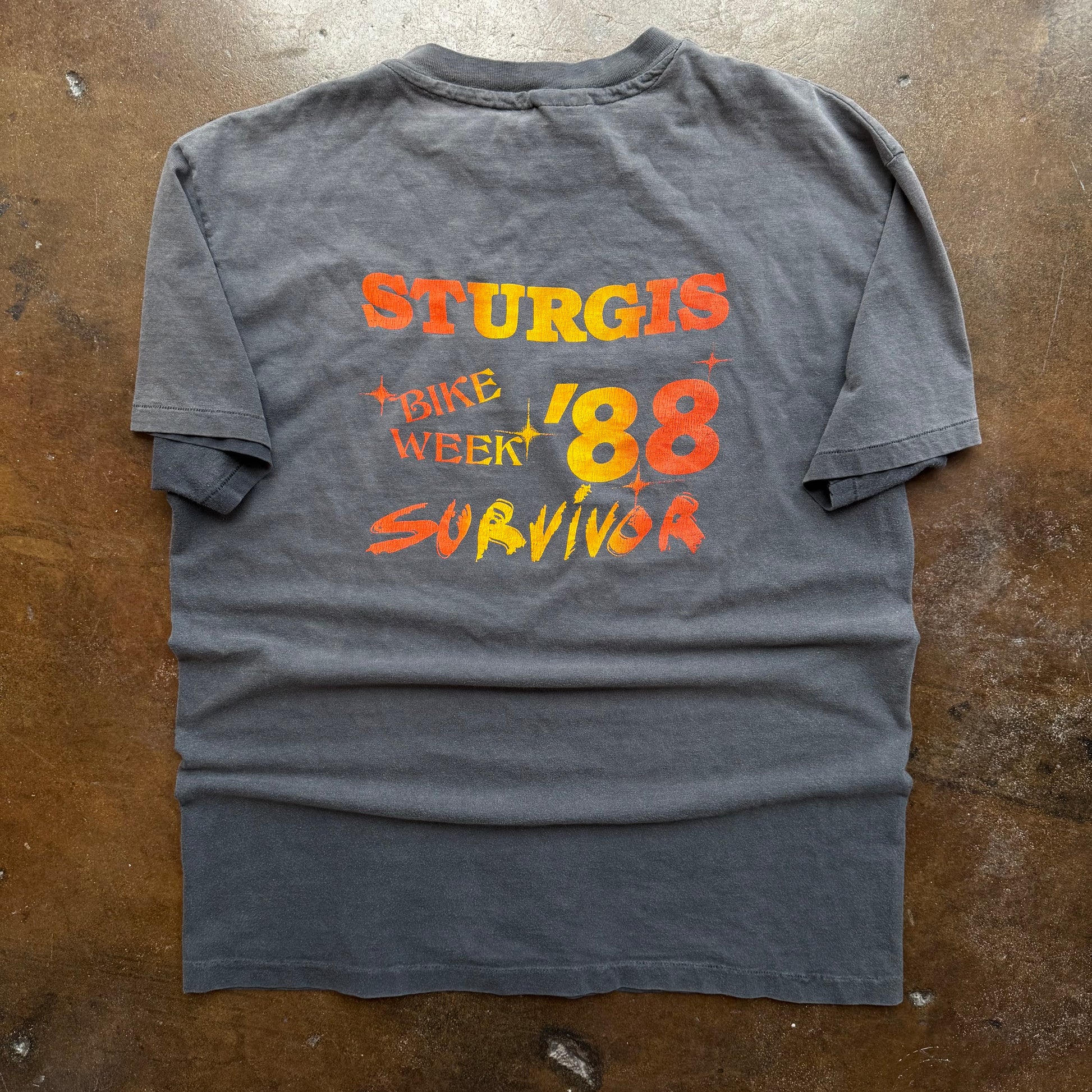 80’s Harley “Smell The Rice Burning” Sun Faded Tee (XL)