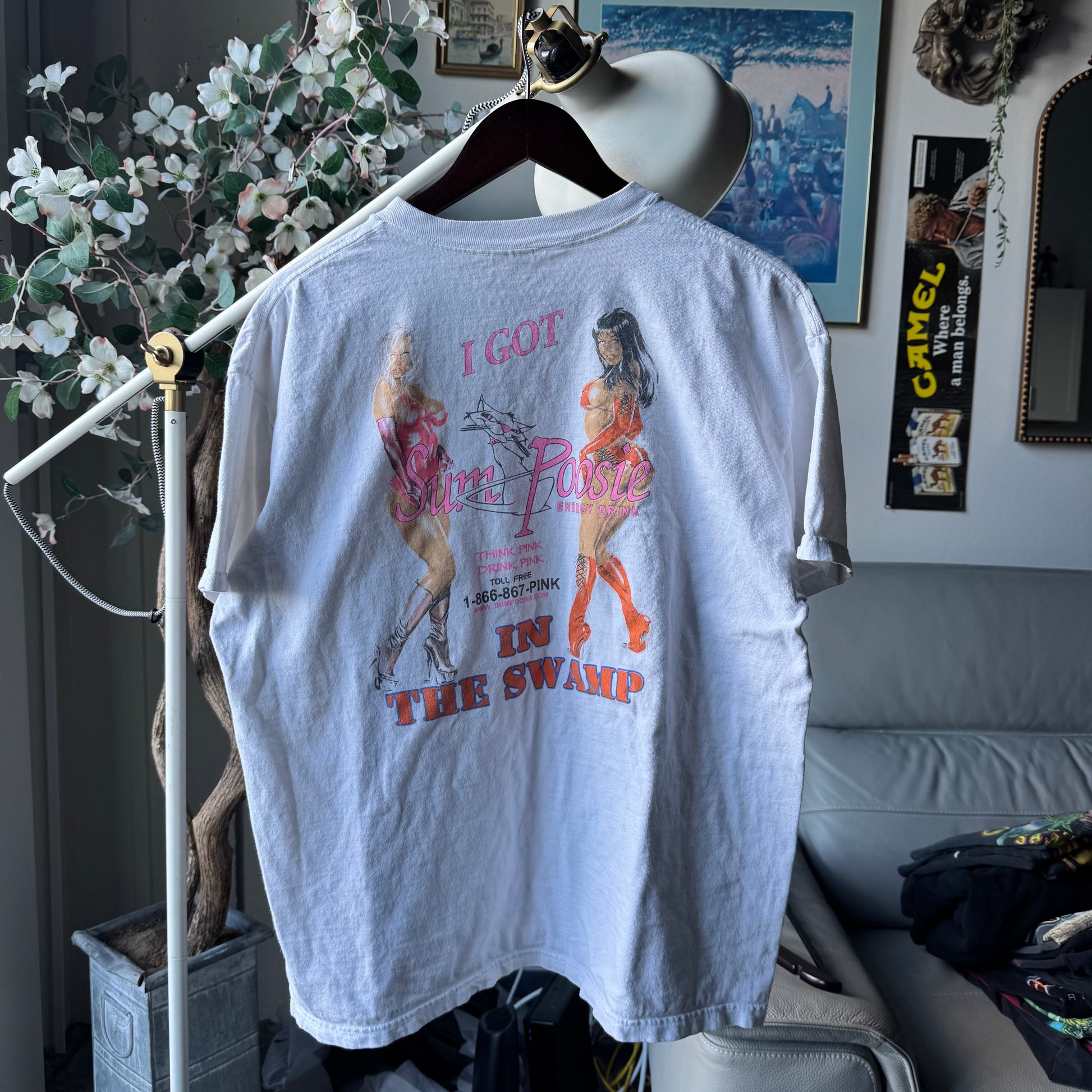 Y2K “Sum Poosie Energy Drink” MILF Tee Size L