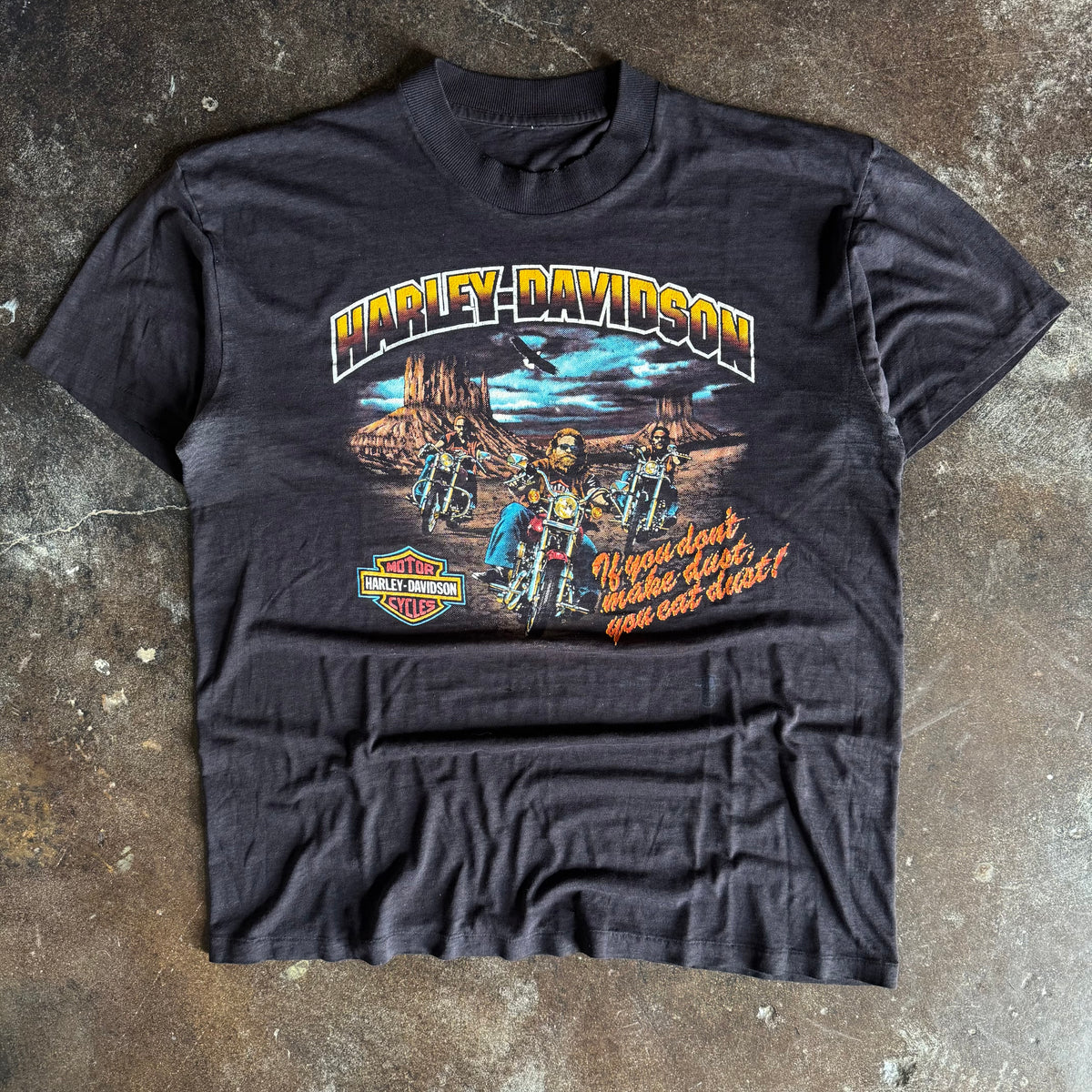 80’s Harley Eat Dust BBQ Tee (L)