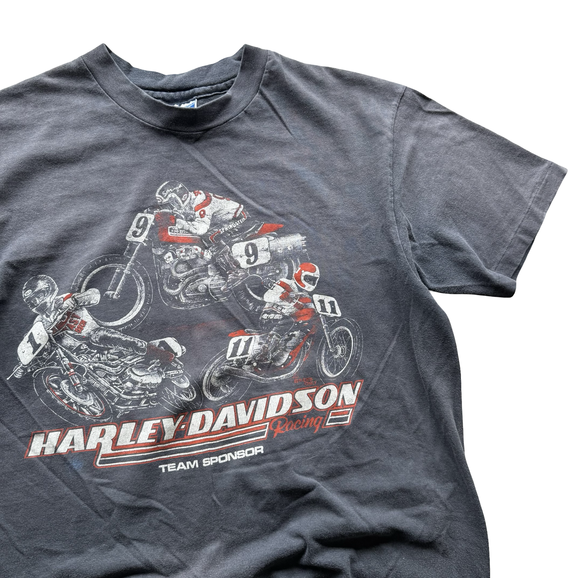 80’s Harley Davidson Racing Team Sun Faded Tee Size XL