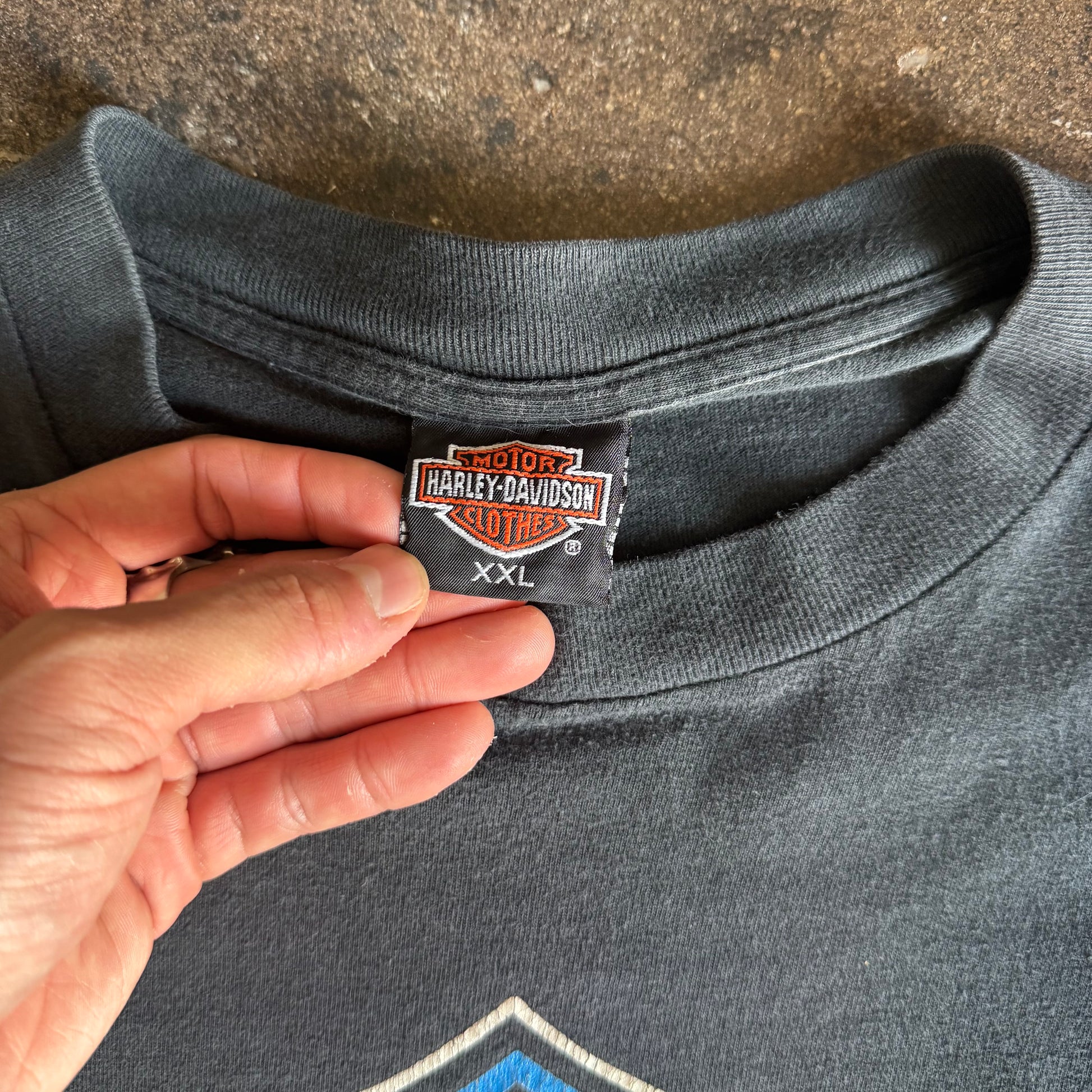 90’s Harley Blue Flame Emblem Longsleeve (XXL)