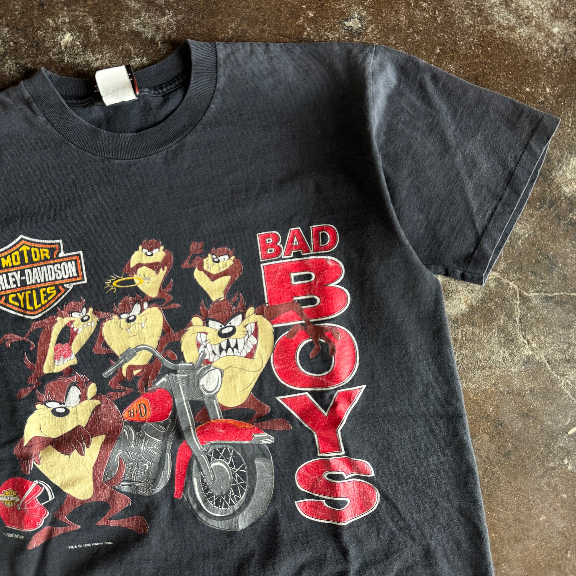 90’s Harley Davidson Bad Boys Taz Looney Tunes Tee (L)