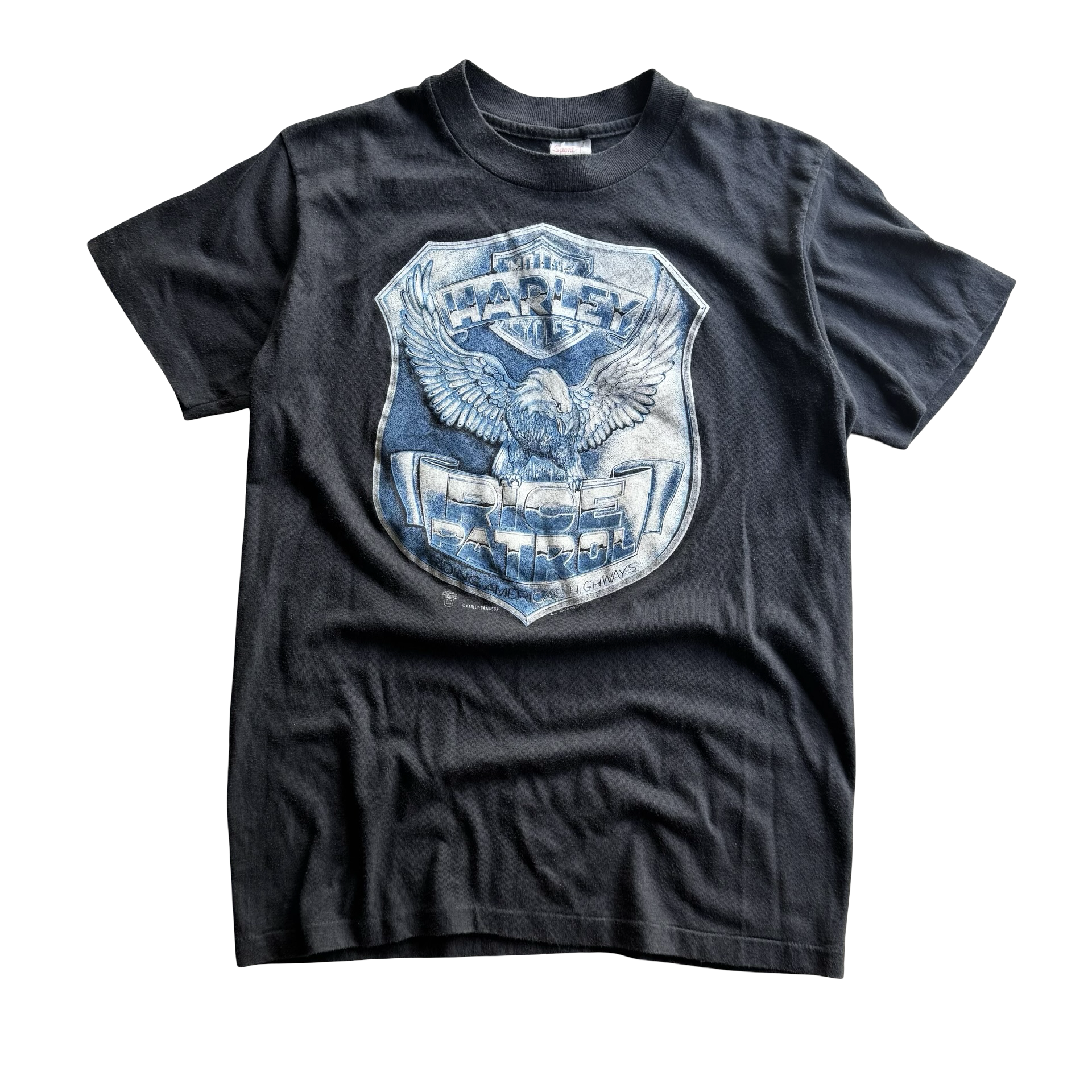 80’s Harley Rice Patrol Police Badge Tee Size M