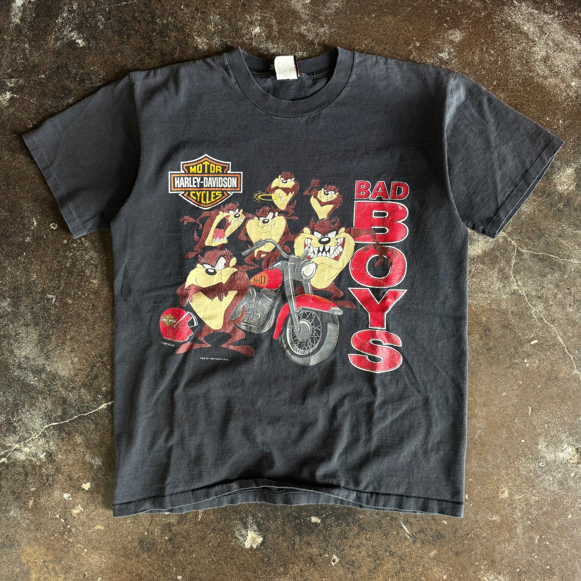 90’s Harley Davidson Bad Boys Taz Looney Tunes Tee (L)