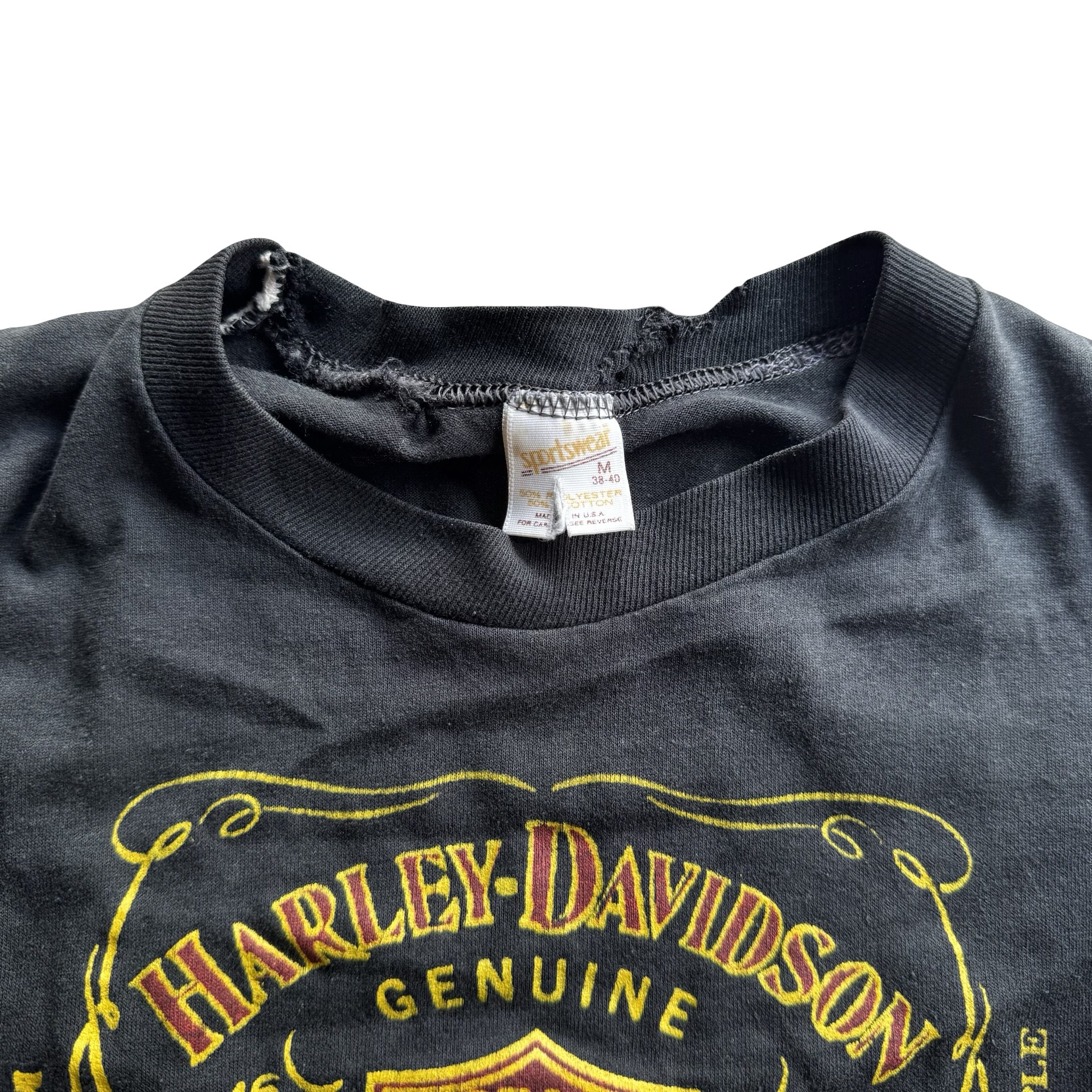 80’s Harley Jack Daniel’s Parody Sleeve Hit Tee Size M