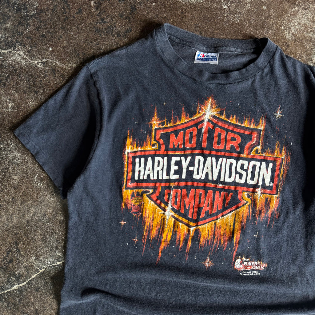 80’s Harley Shining Shield Bikers Only Tee (L)