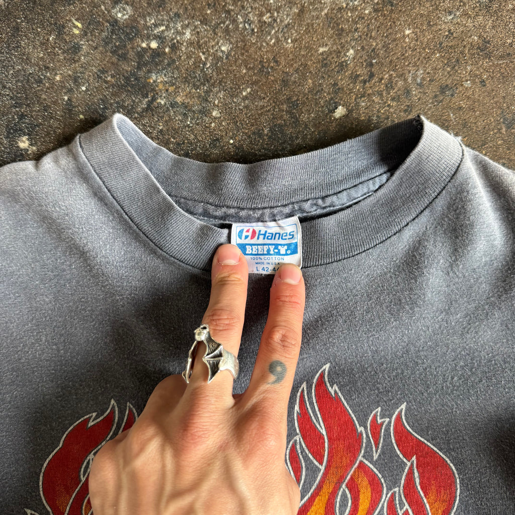 80’s Harley Flame Ball Sun Faded Single Flame Longsleeve (L)