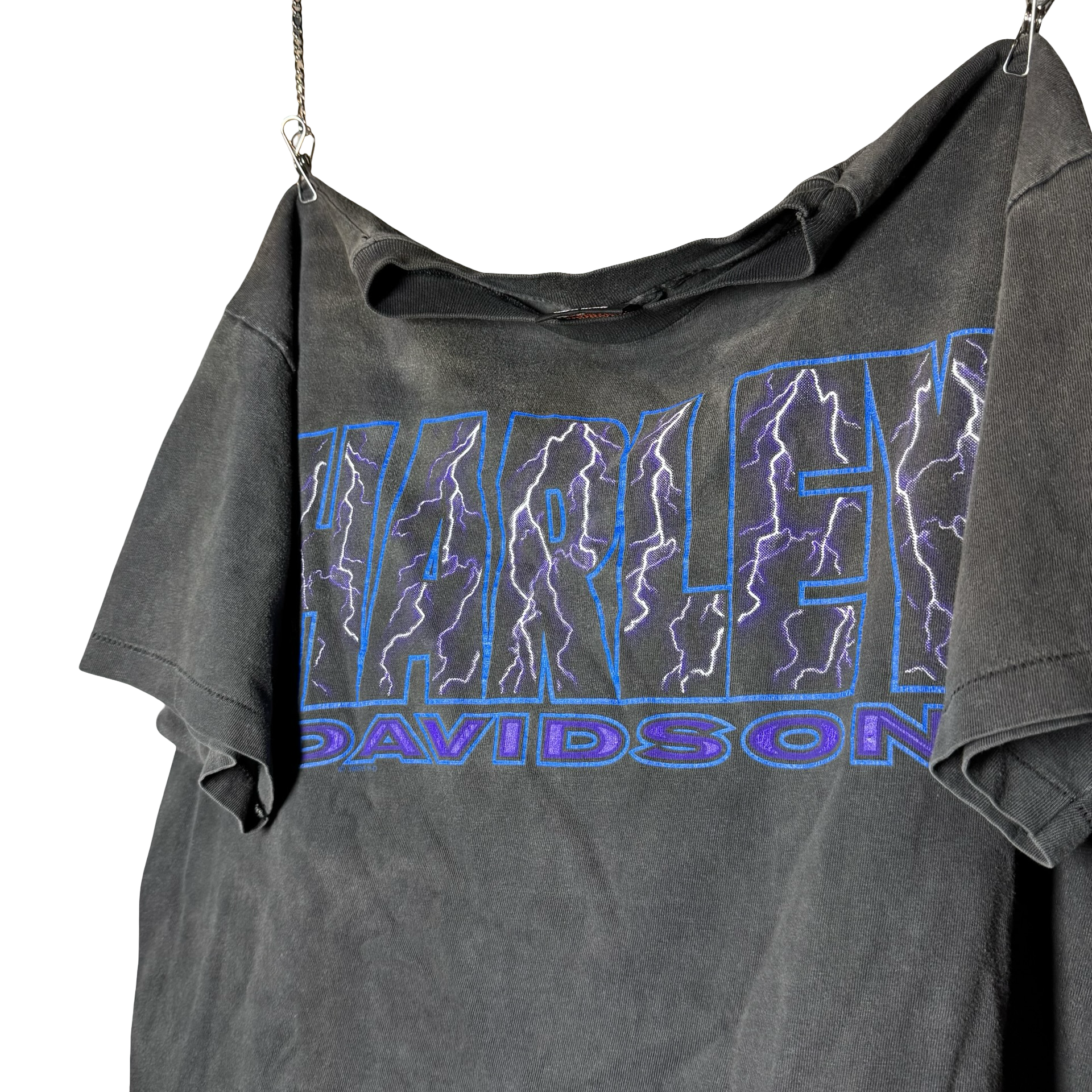 90’s Harley Davidson Sun Faded Lightning Tee Size L