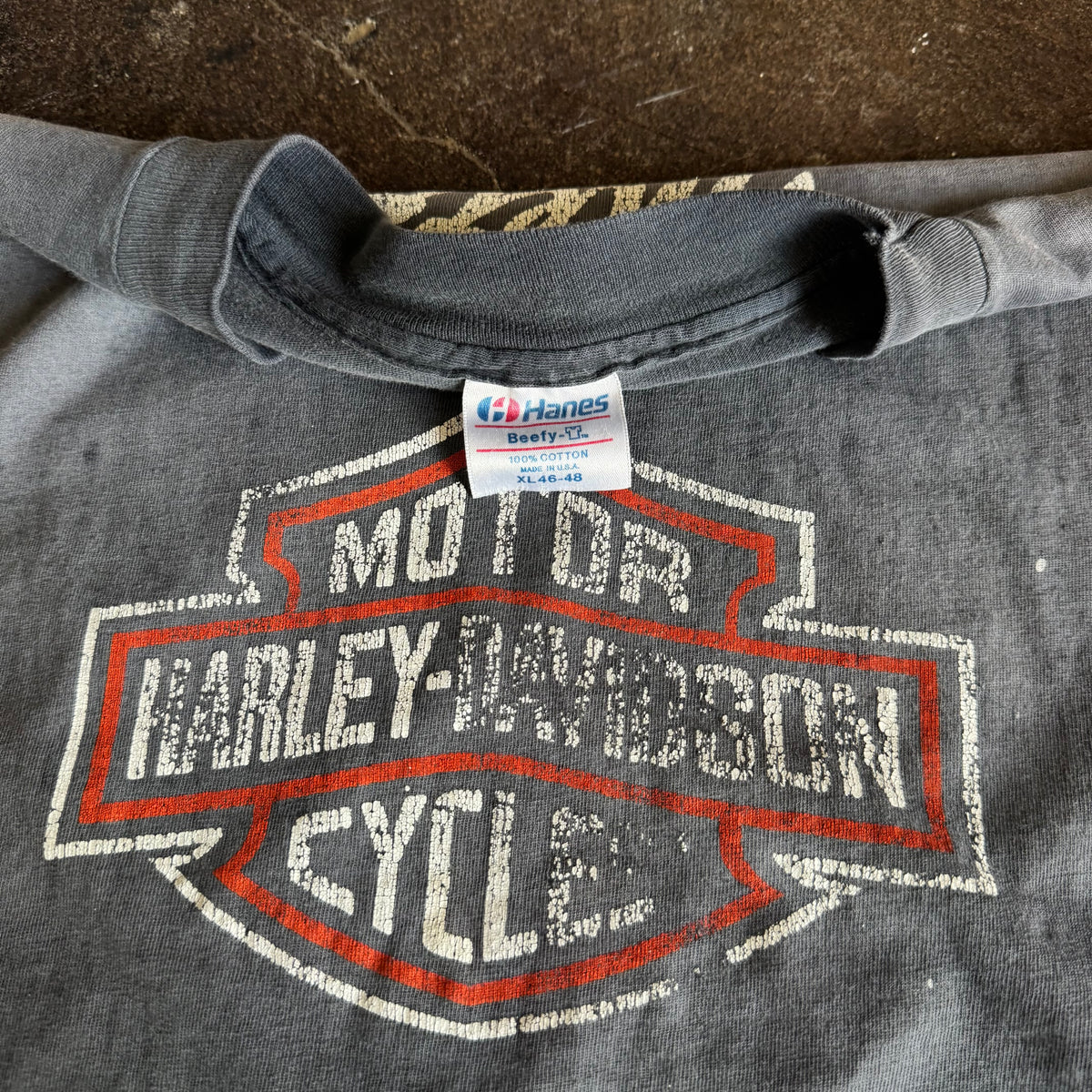 80’s Harley Emblem Detroit Sun Faded Tee (XL)