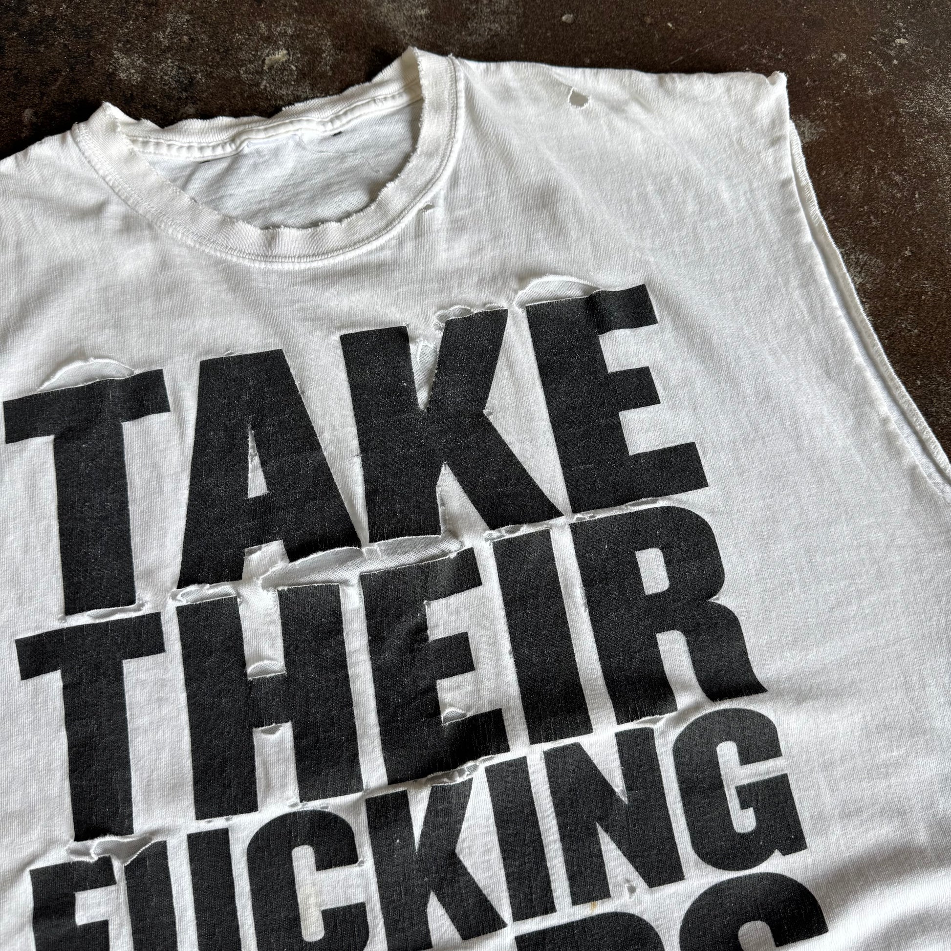 Y2K Trivium “Take Their F#% Heads” Cut-Off Tee (XL)