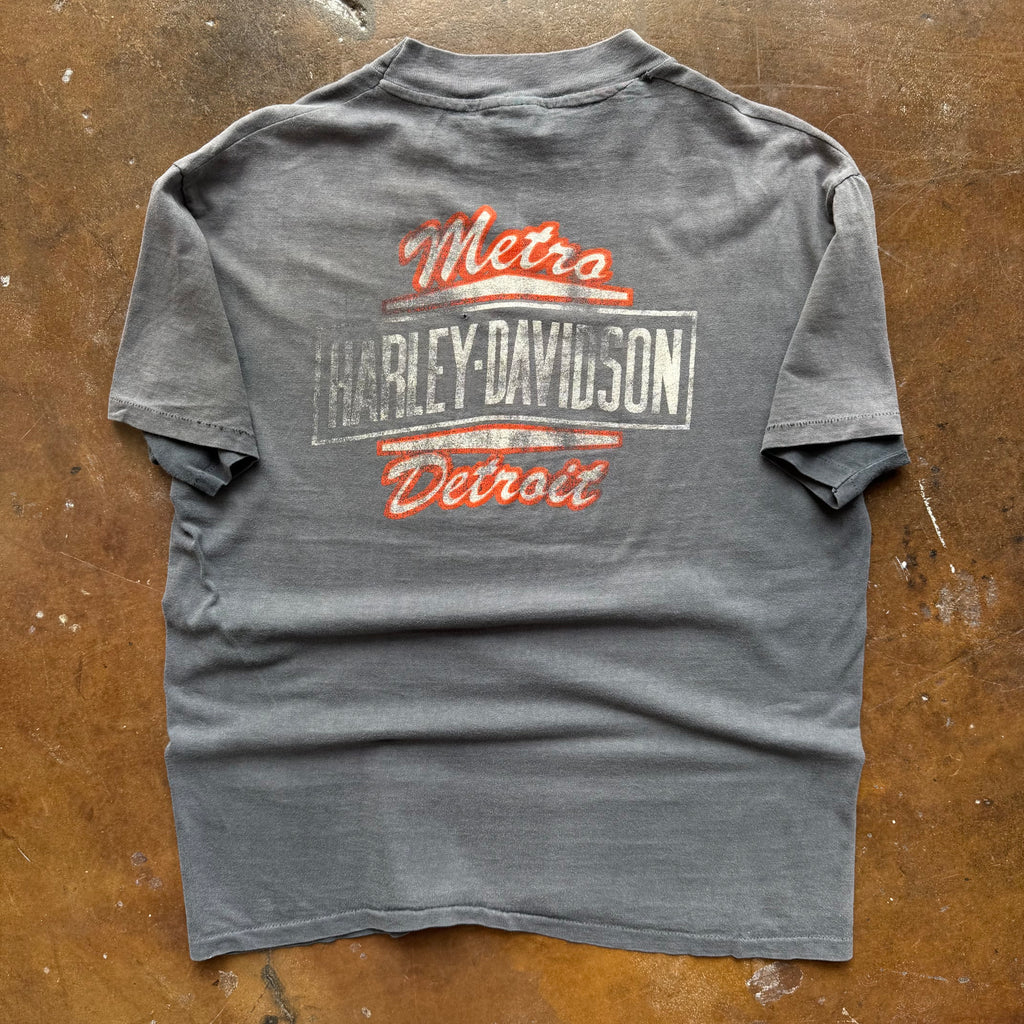 80’s Harley Wing Emblem Sun Faded Tee (L)