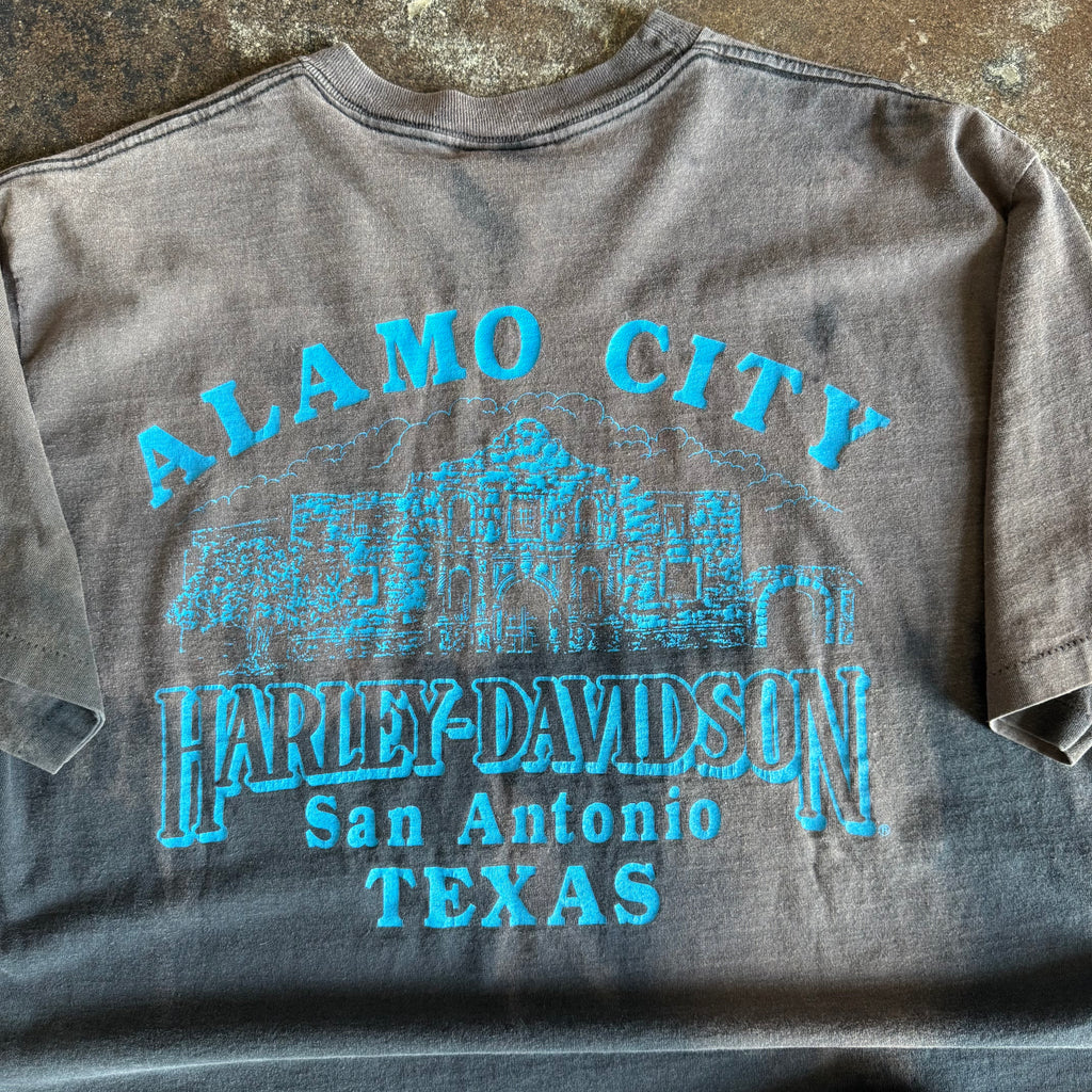 90’s Harley Alamo City Wolf Sun Faded Tee (XL)