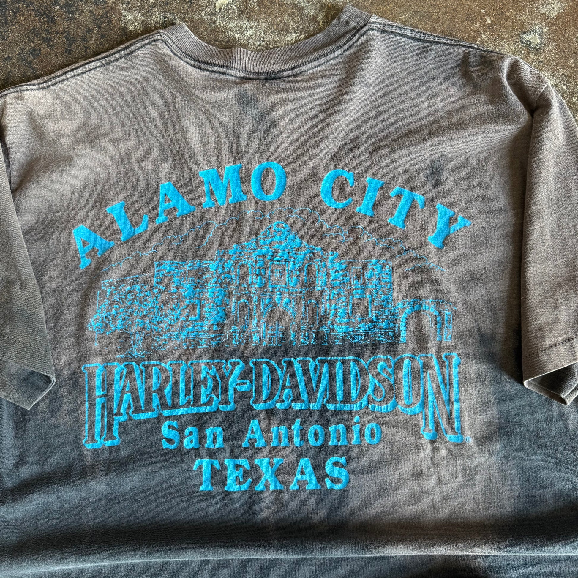 90’s Harley Alamo City Wolf Sun Faded Tee (XL)