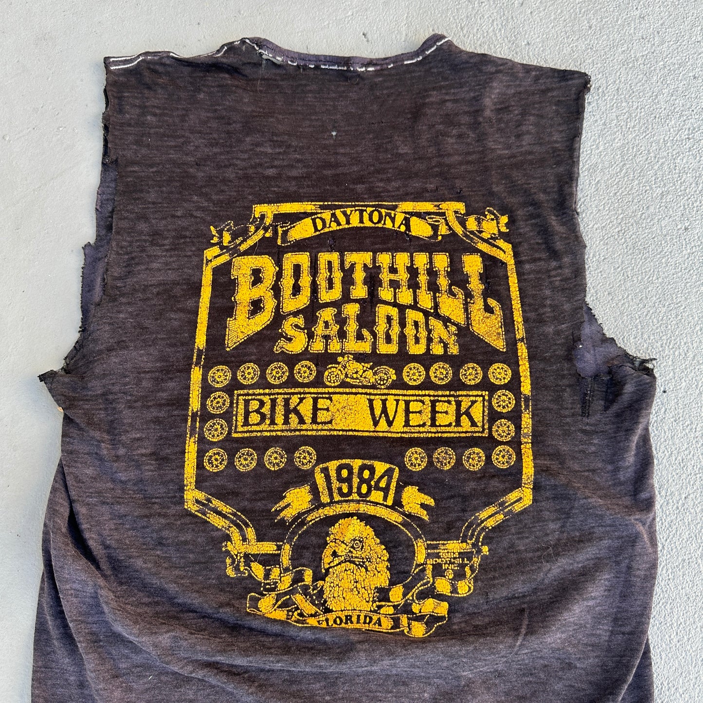 1984 Boothill Saloon Cut-Off Tee (Battle-Scarred)