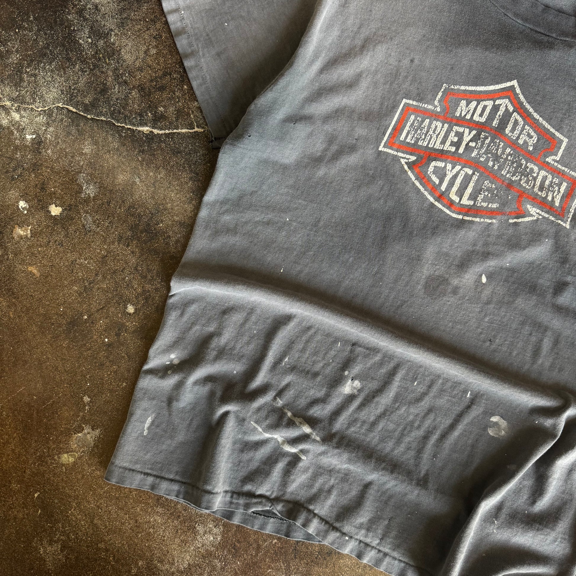 80’s Harley Emblem Detroit Sun Faded Tee (XL)