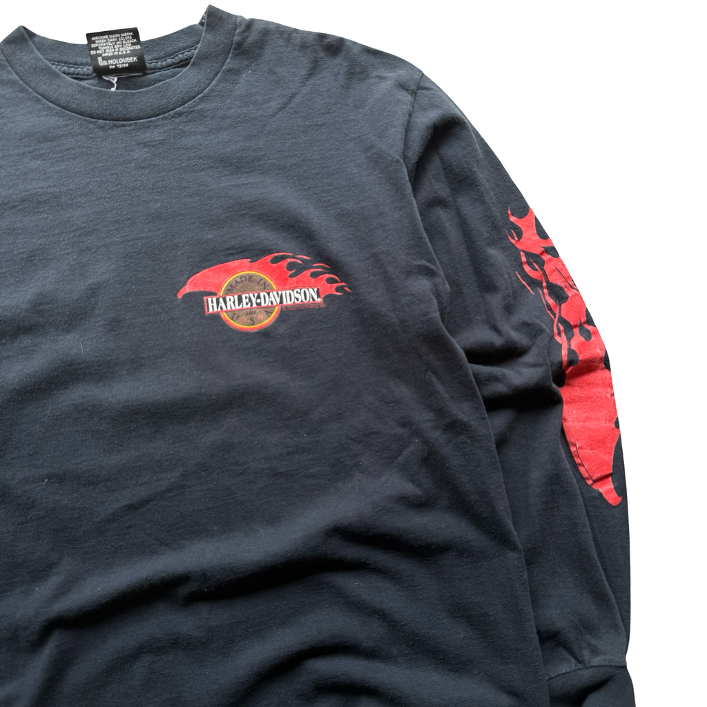 90’s Harley Flame Eagle Longsleeve Tee Size L