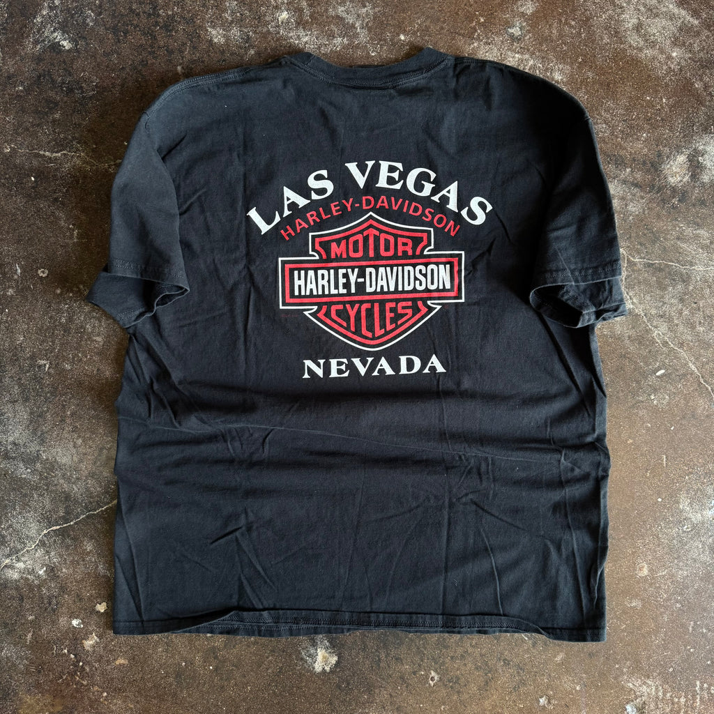 Y2K Harley Flaming Clown Las Vegas Tee (L)