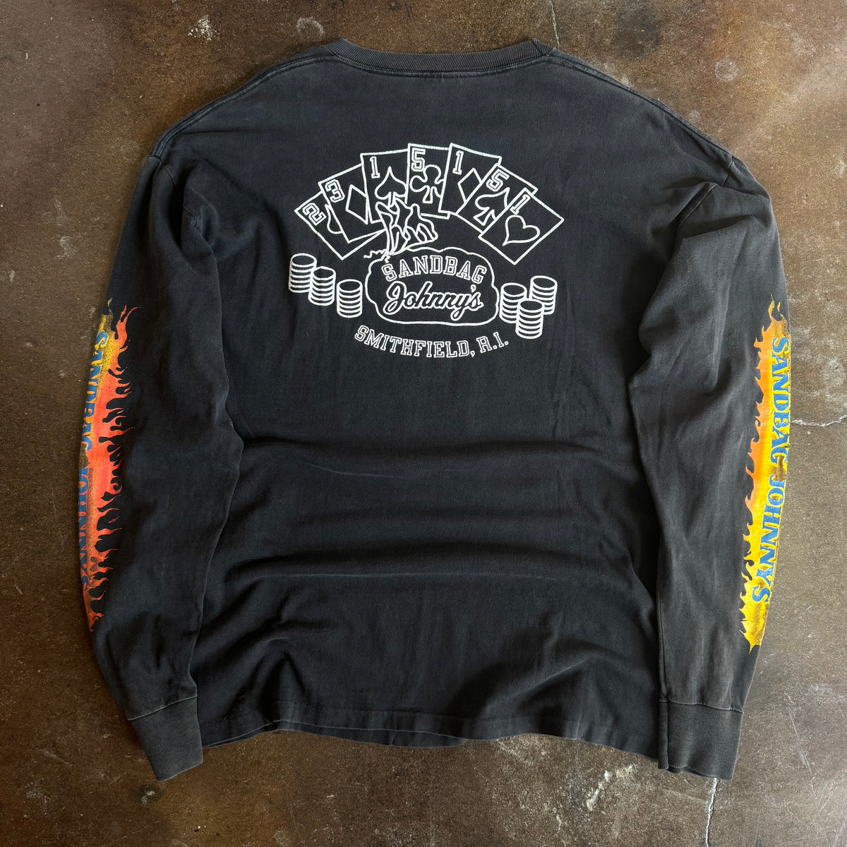 90’s 3D Emblem Harley Eagle Flame Longsleeve (XL)