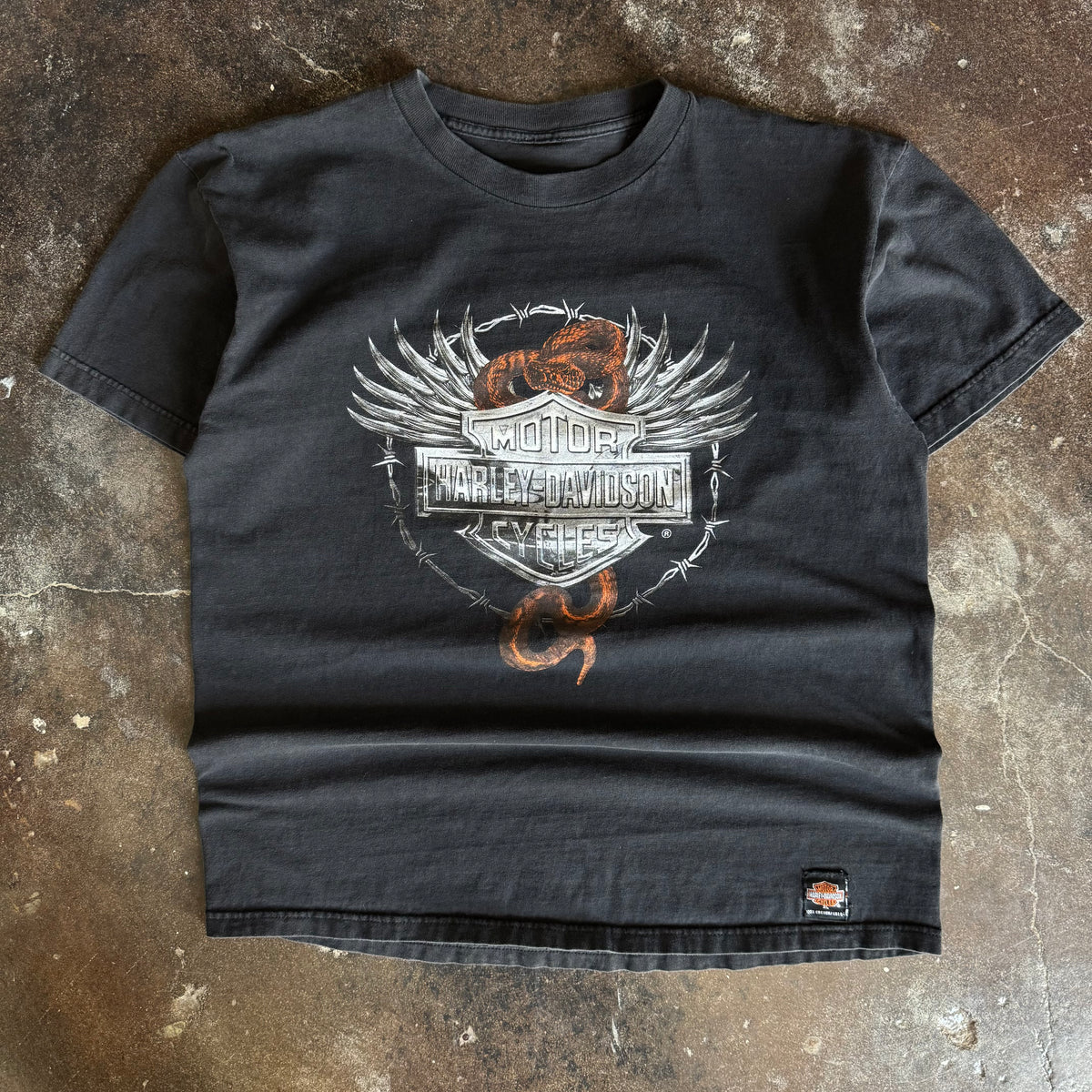Y2K Harley Snake Emblem Tee (XL)