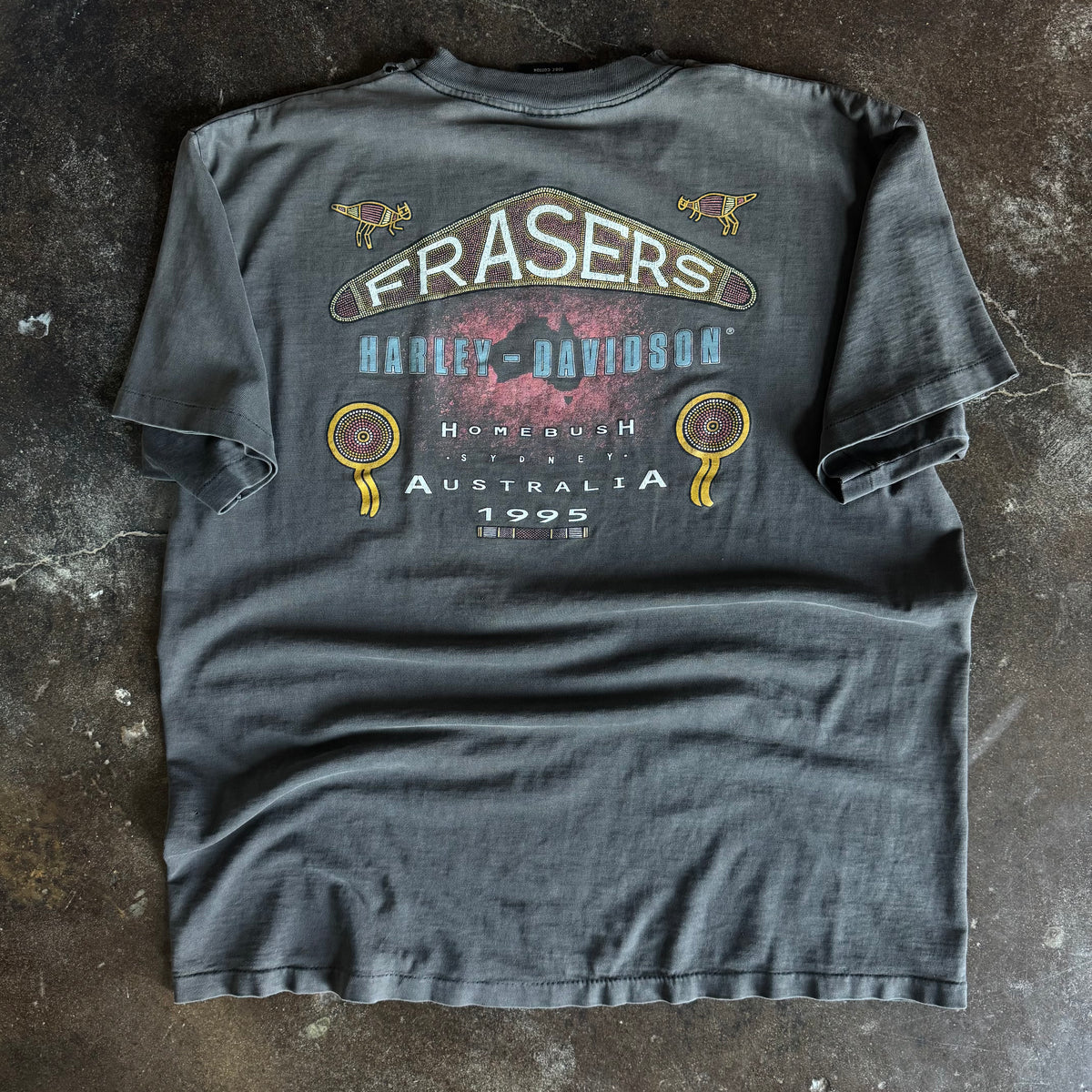 90’s Harley “No Worries” Australia Sun Faded Tee (L)
