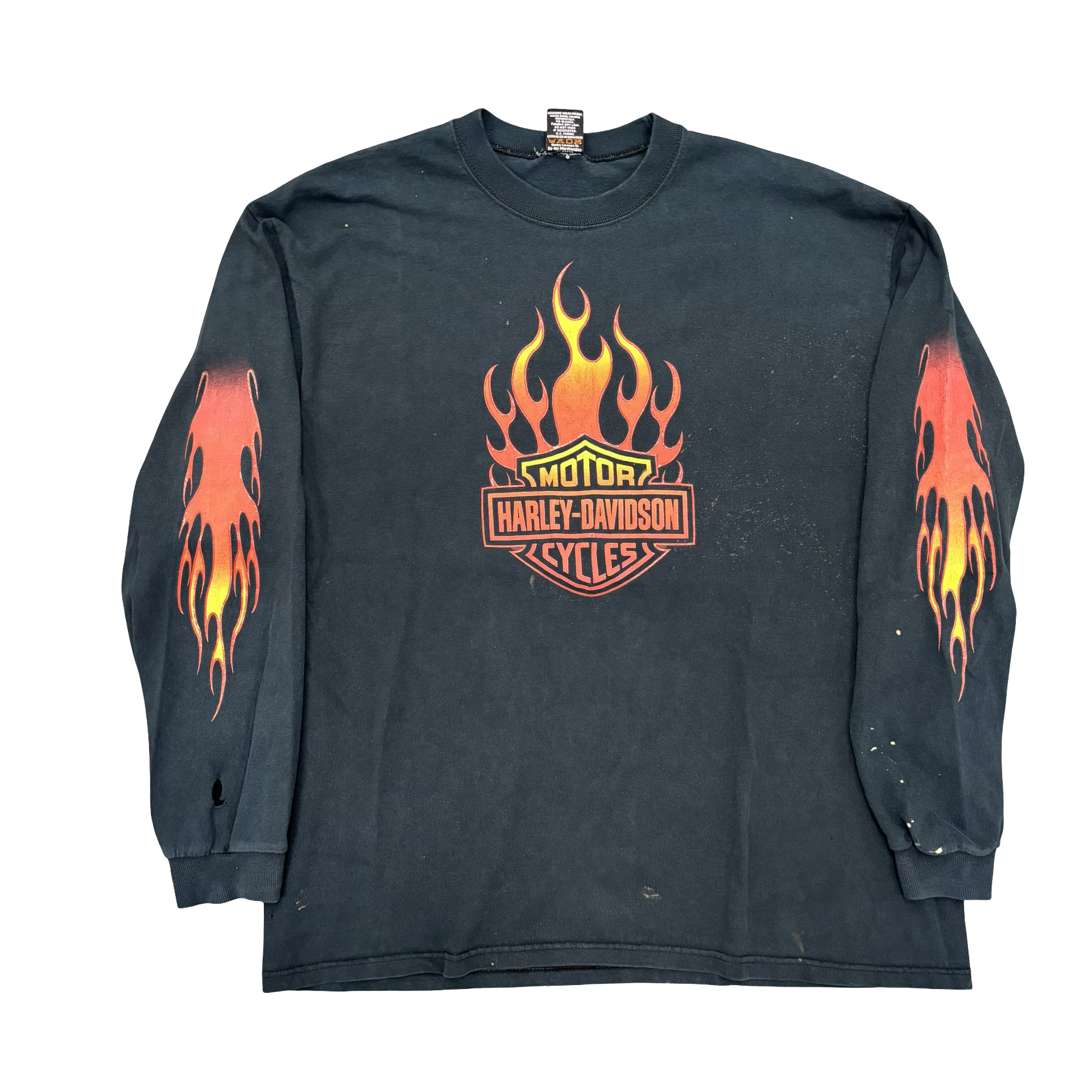 Y2K Harley Flame Emblem Longsleeve Tee Size XL