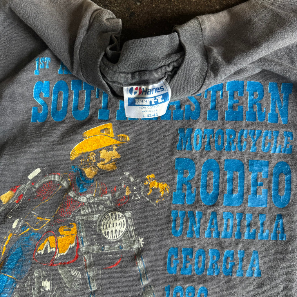80’s Biker Rodeo Sun Faded Cut-Off Tee (L)