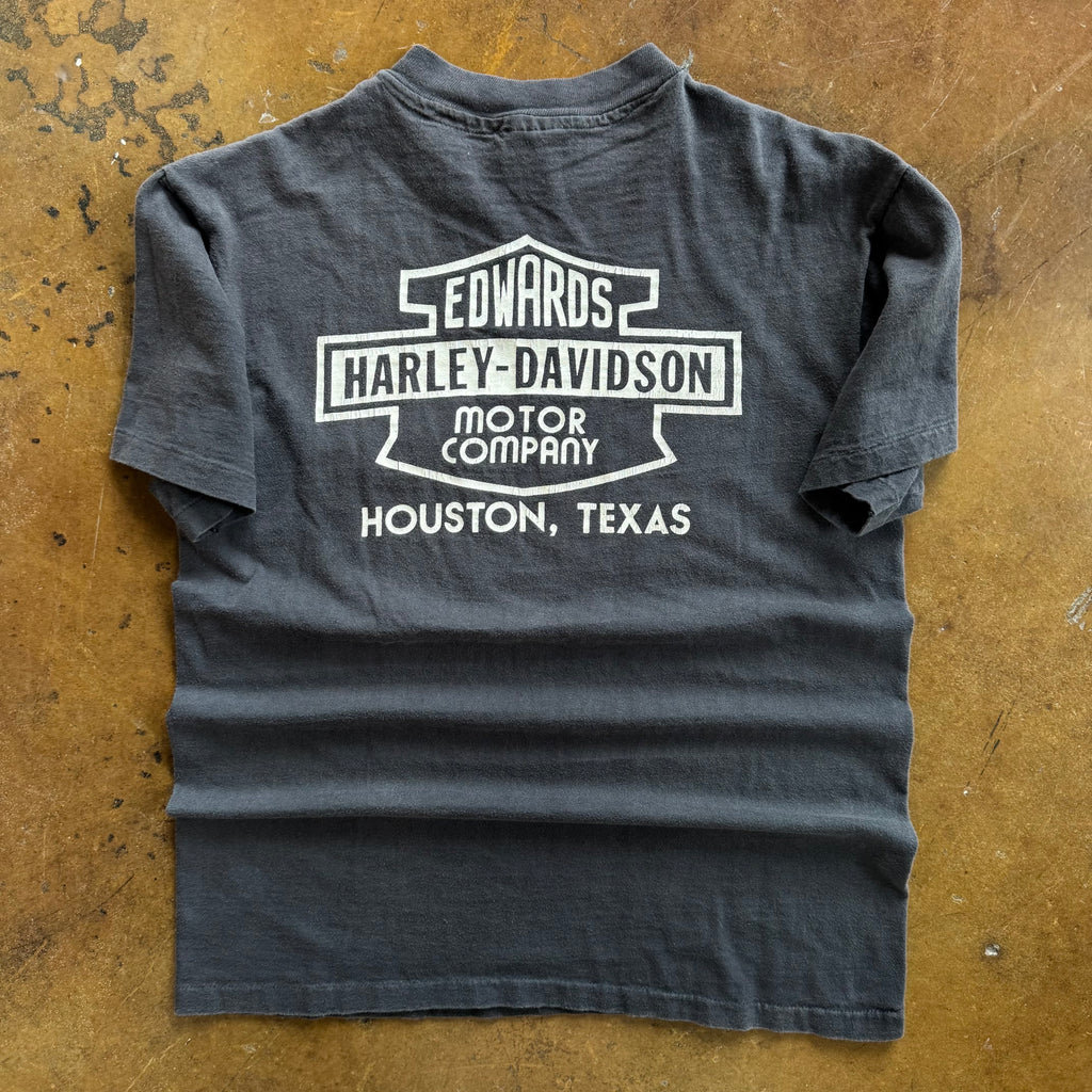 80’s Harley Davidson Sportster Flame Pocket Tee (M)