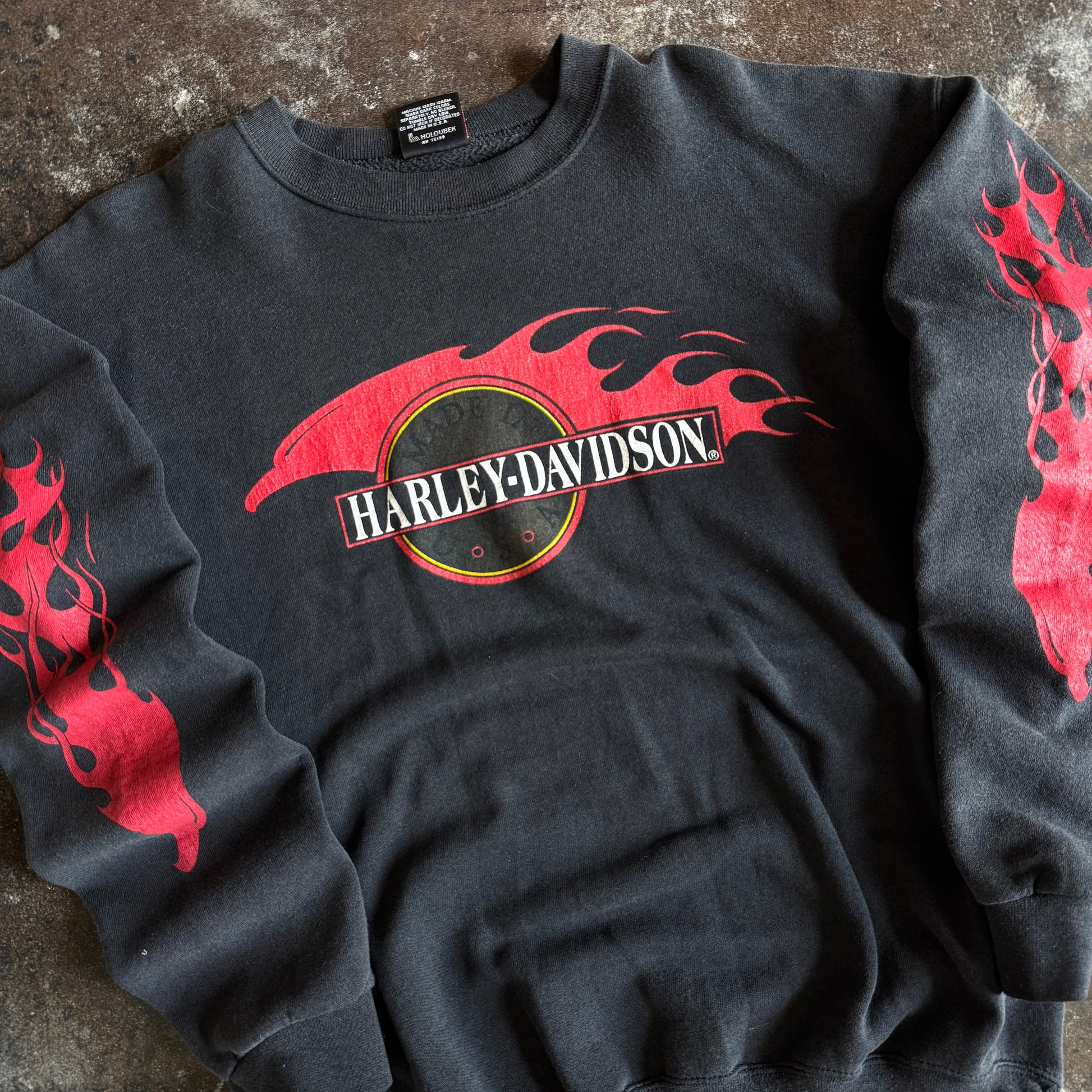 90’s Harley Flaming Eagle Crewneck Sweatshirt (L)