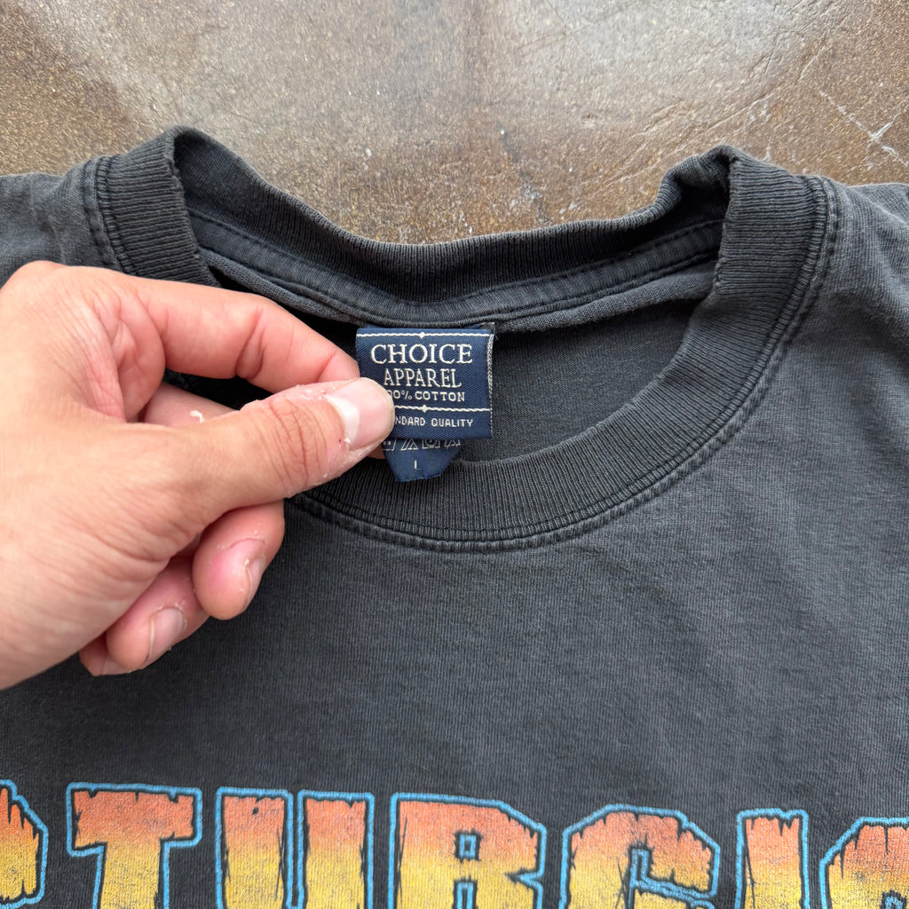 Y2K Sturgis Flaming Skull Cutoff (L)