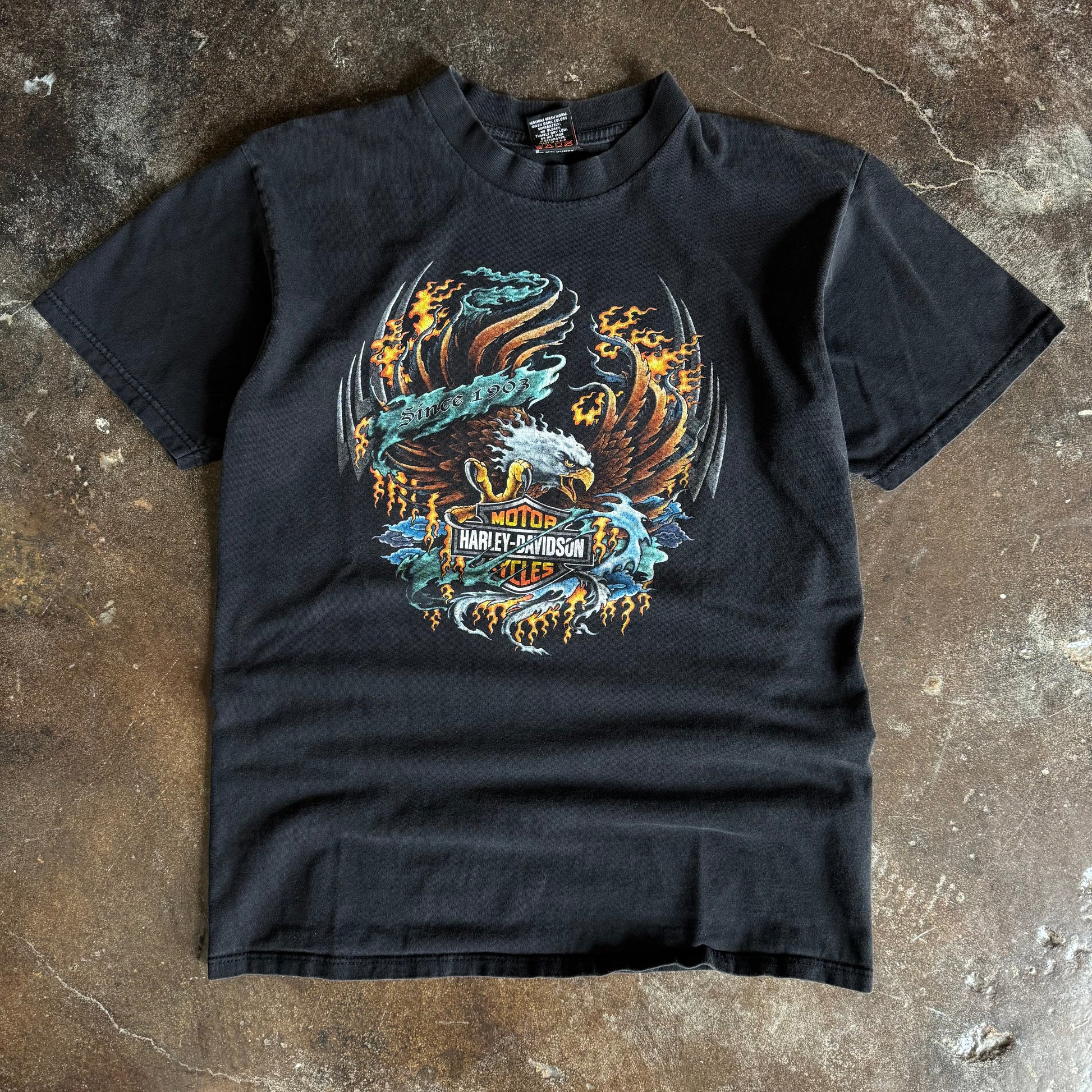 90’s Harley Flaming Banner Rocky Mountain Tee (L)