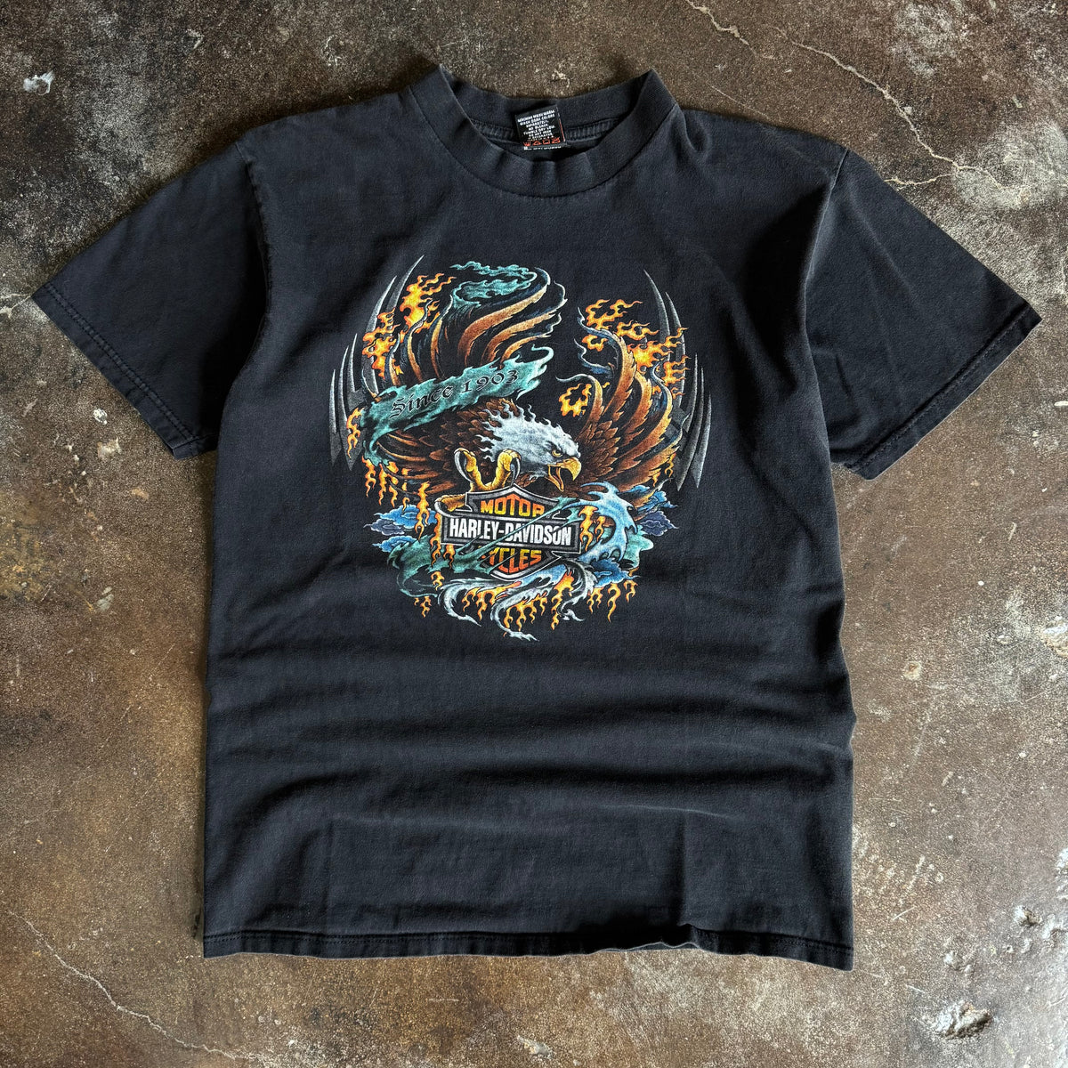90’s Harley Flaming Banner Rocky Mountain Tee (L)
