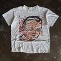 Vintage 1990s Sponge band t-shirt with candy corn face illustration on white