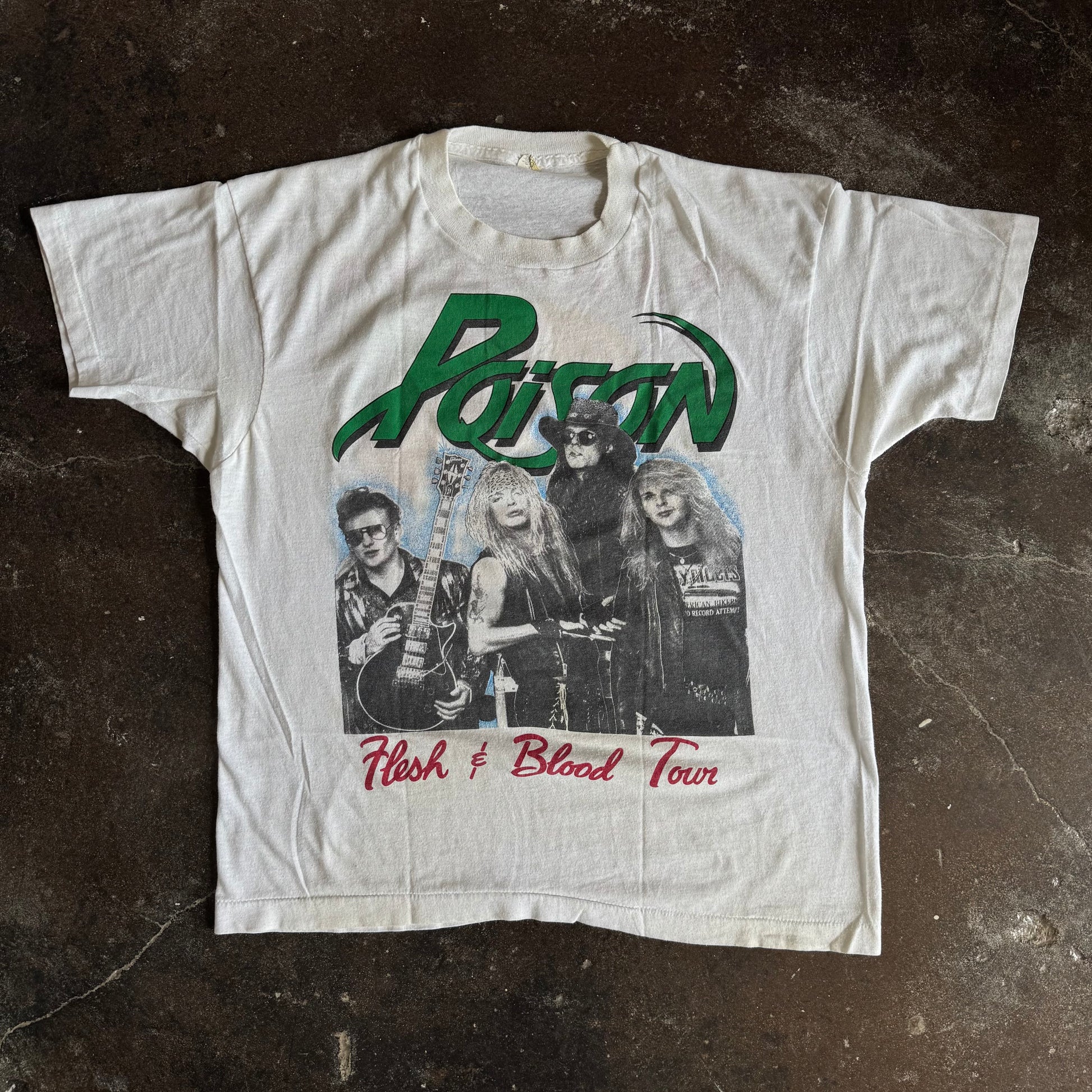 80’s Poison & Warrant Band Tour Boot Tee (L)