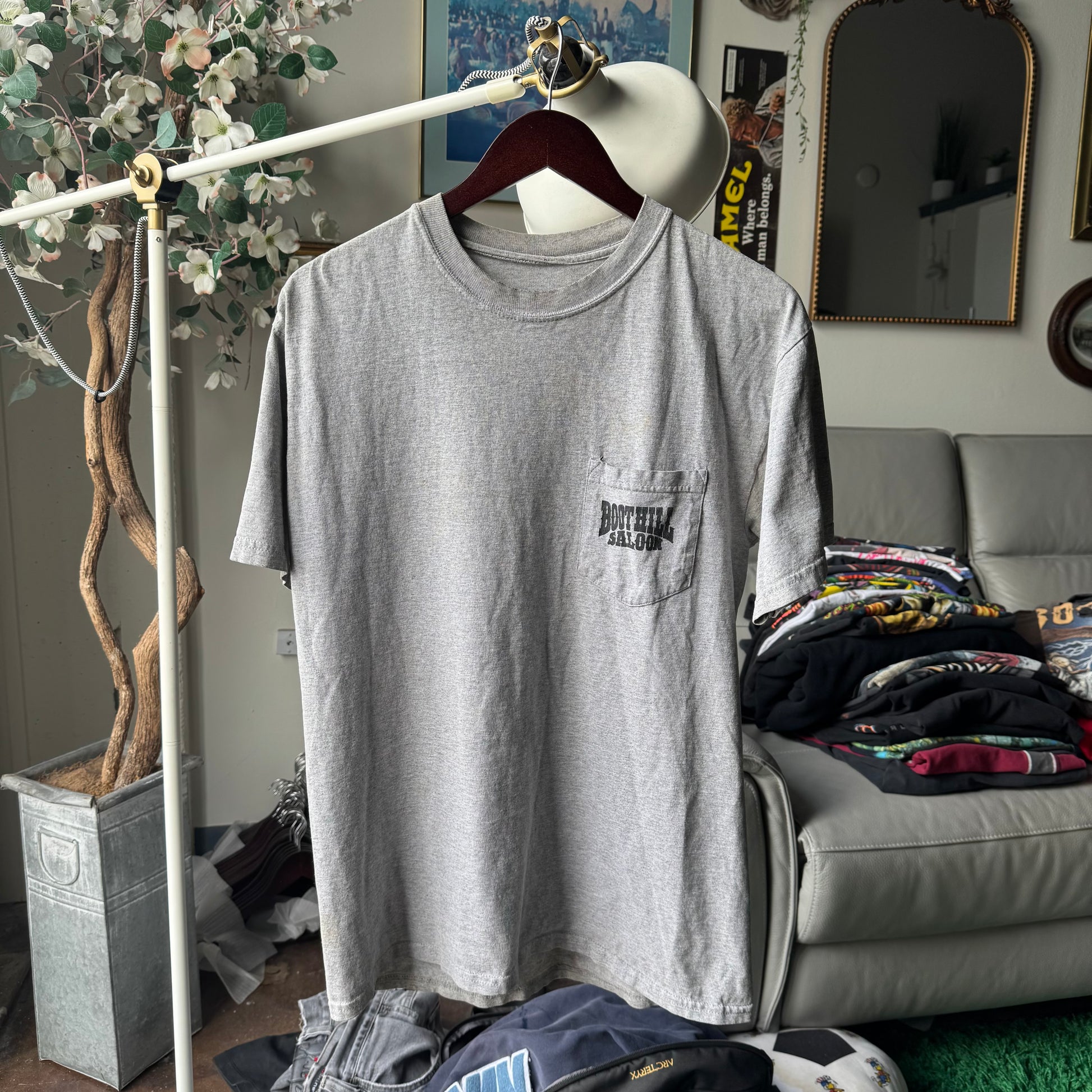 Y2K Boot Hill Biker Bar MILF Pocket Tee Size L