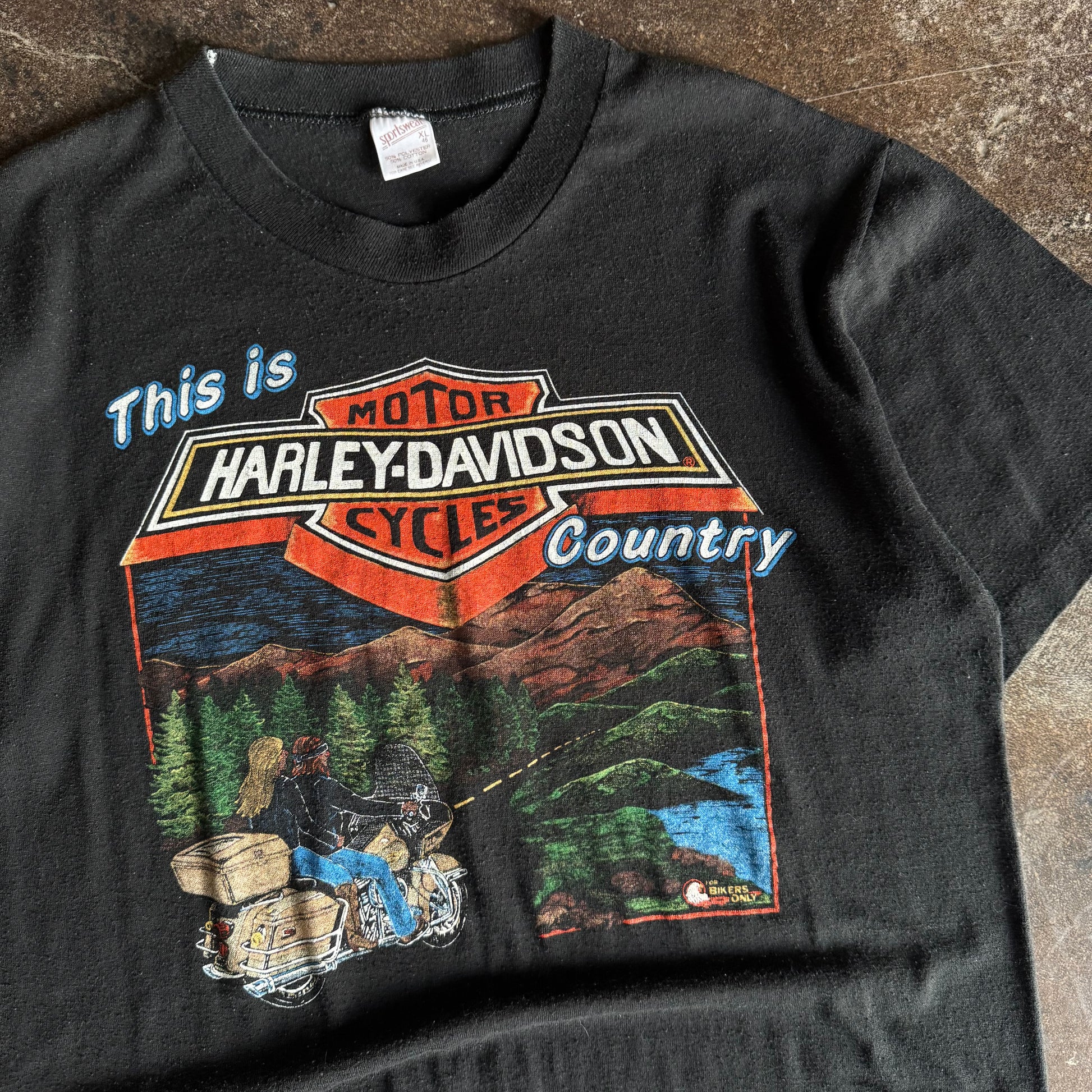80’s Harley Country “Bikers Only” Ohio Tee (XL)