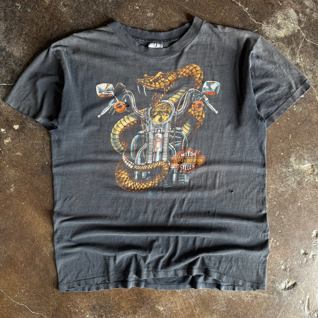 90’s Harley Snake 3D Emblem Faded Tee (L)