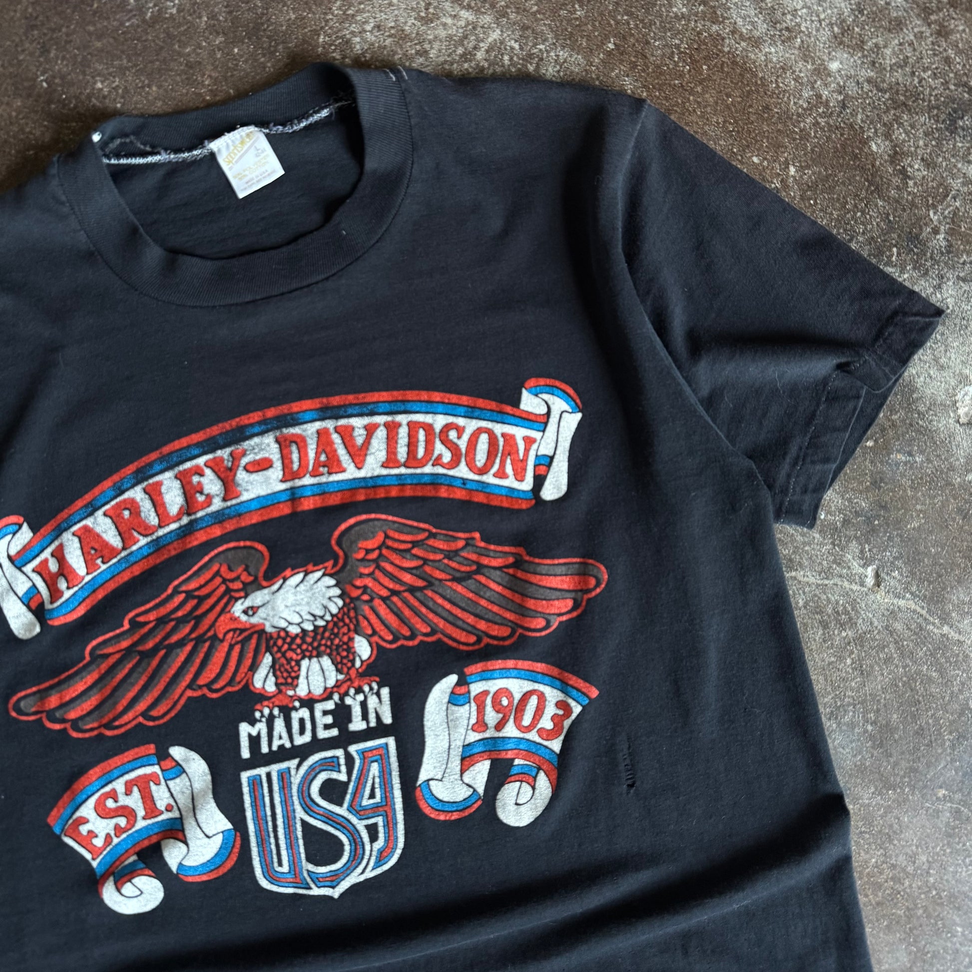 80’s Harley Established Eagle Daytona Florida Tee (L)