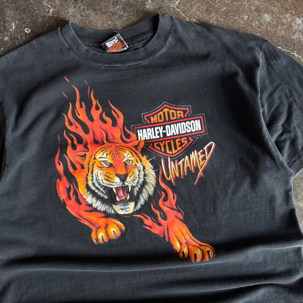 90’s Harley Untamed Flame Tiger Las Vegas Tee (XL)