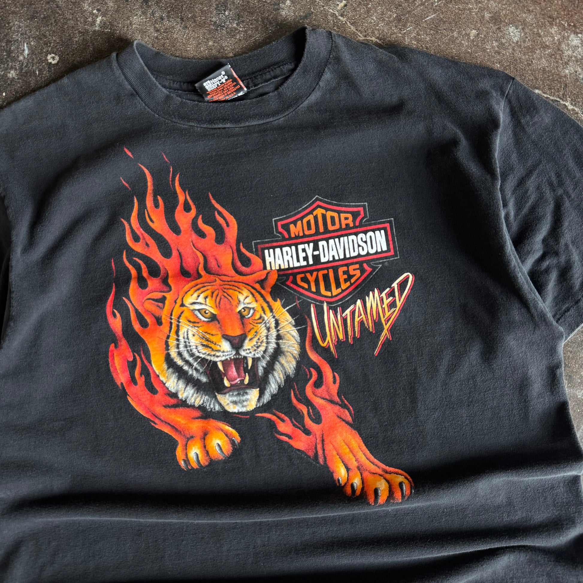 90’s Harley Untamed Flame Tiger Las Vegas Tee (XL)