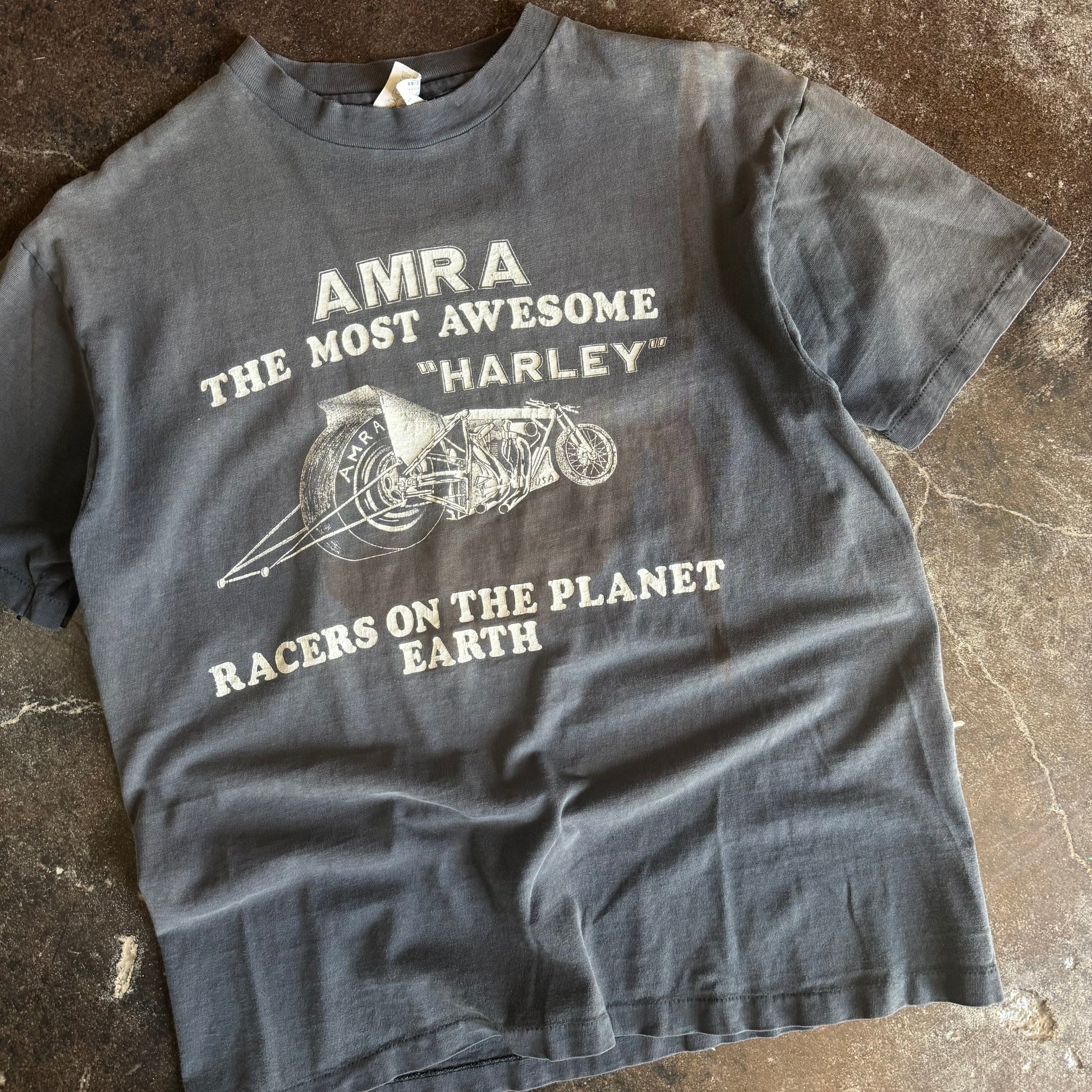 80’s AMRA Sun Faded Harley Racing Tee (L)