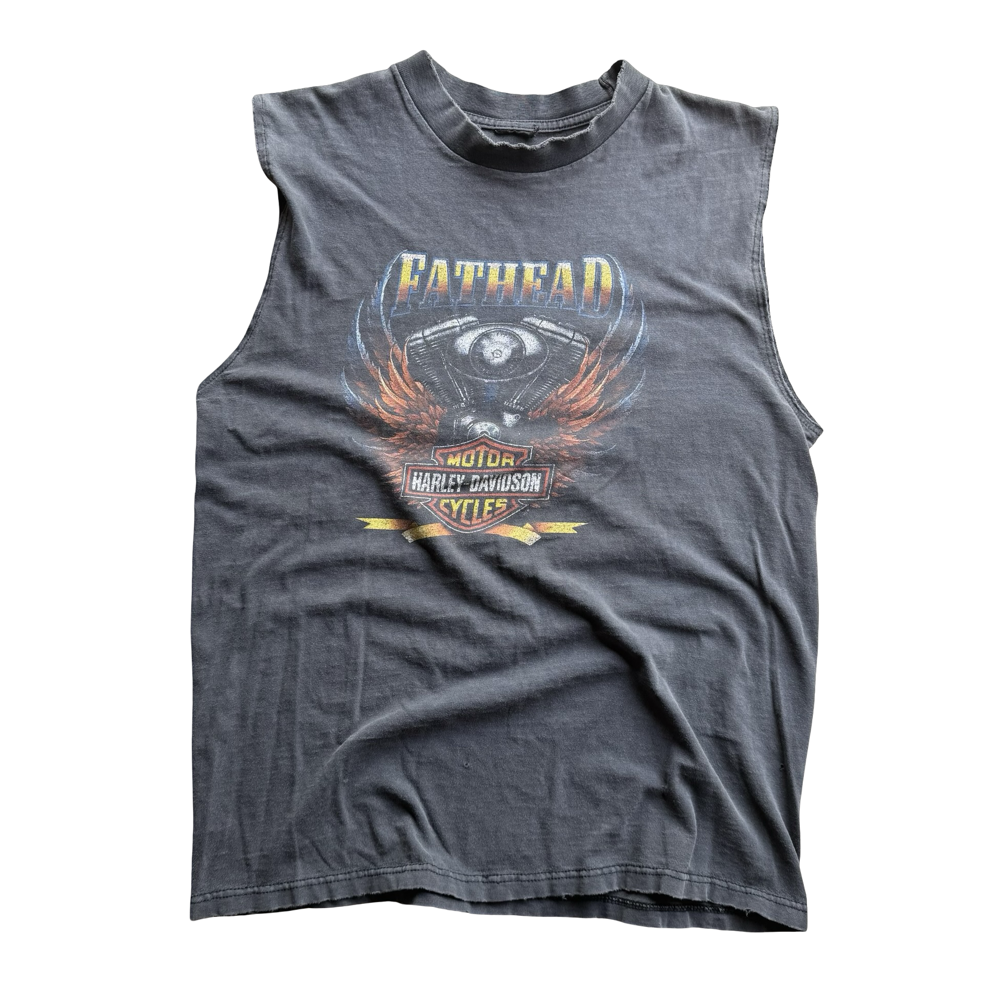 90’s Harley Fathead Engine Tank Top Tee Size L