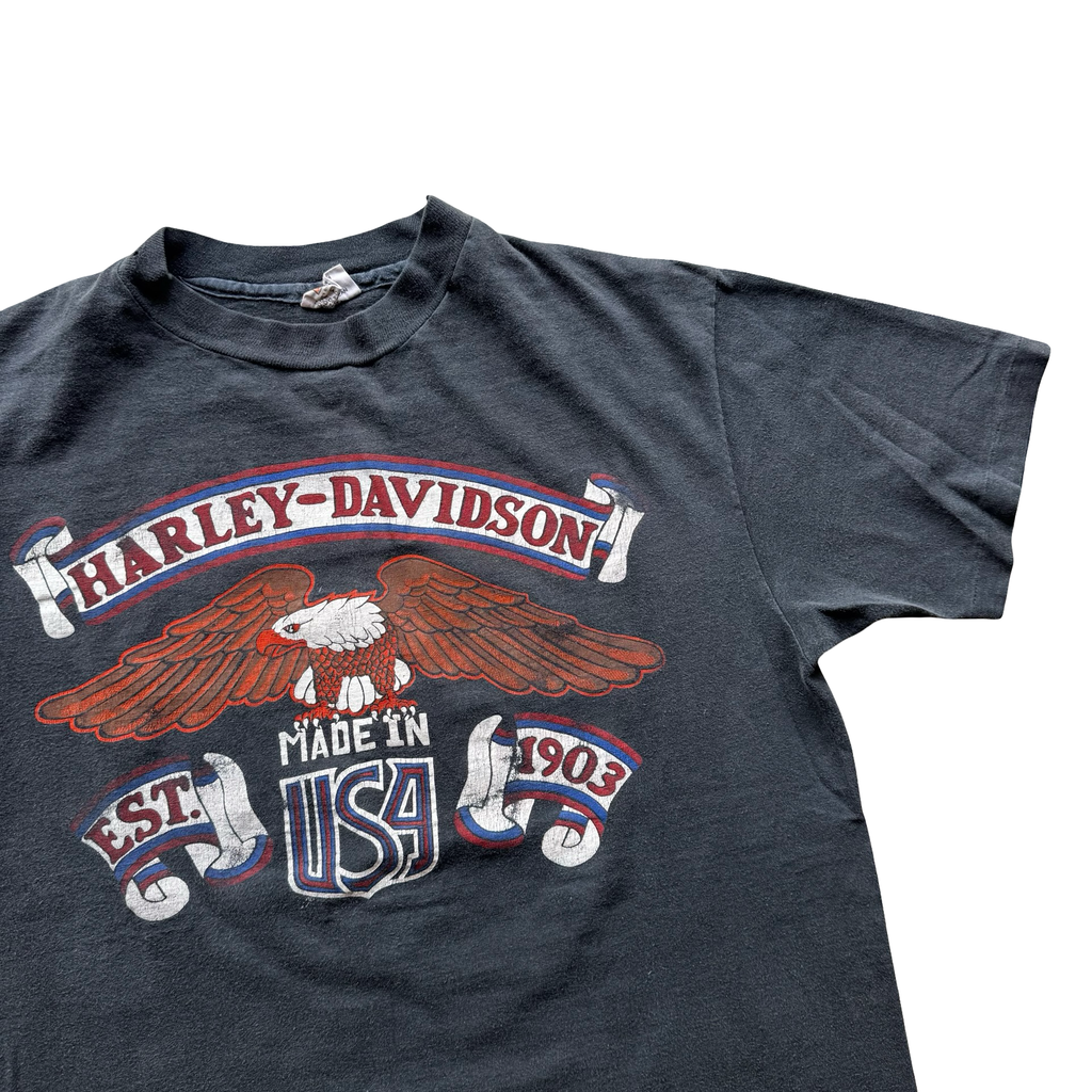 70’s Harley Established Eagle Indiana Tee Size L