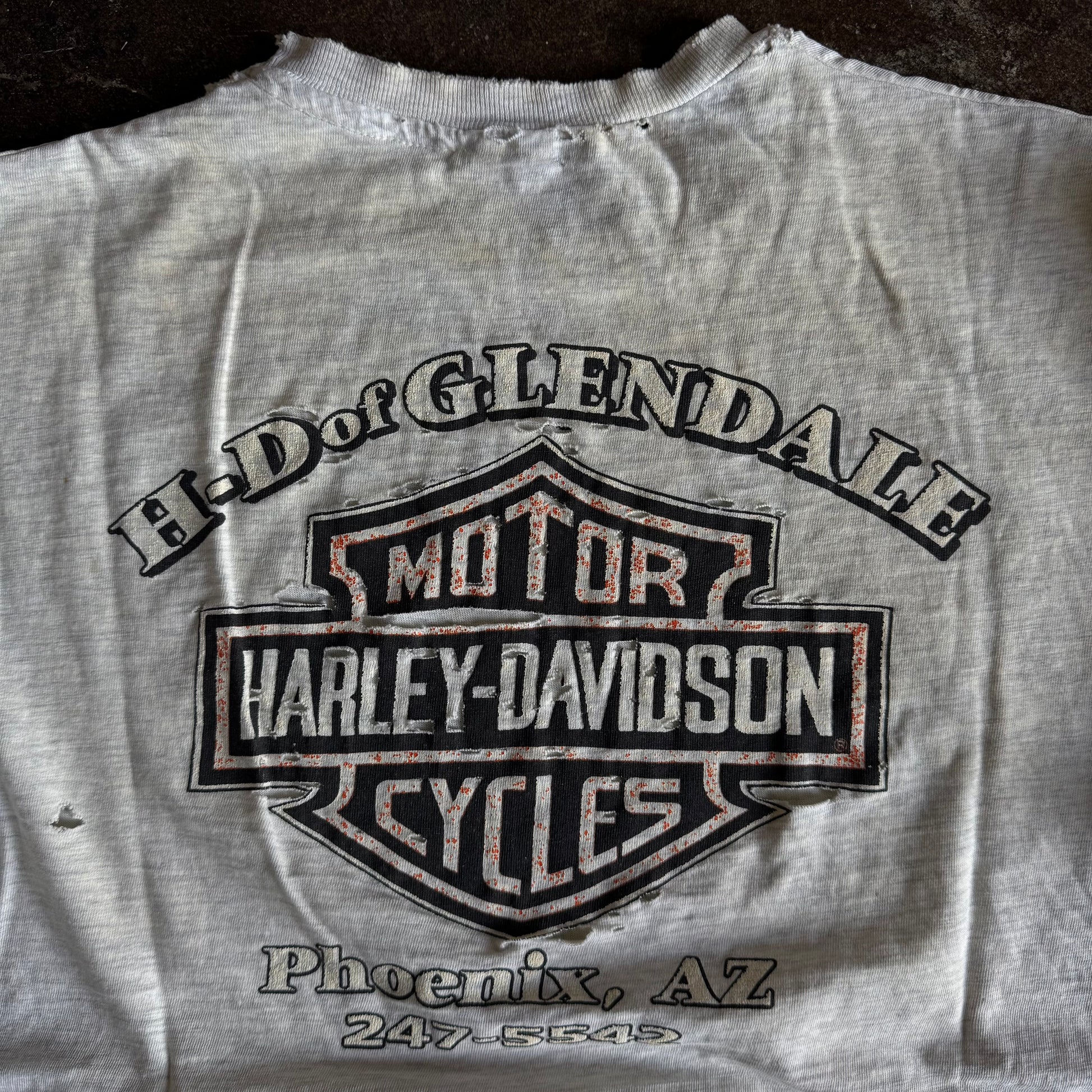 80’s Harley Davidson Distressed Racing Tee (XL)