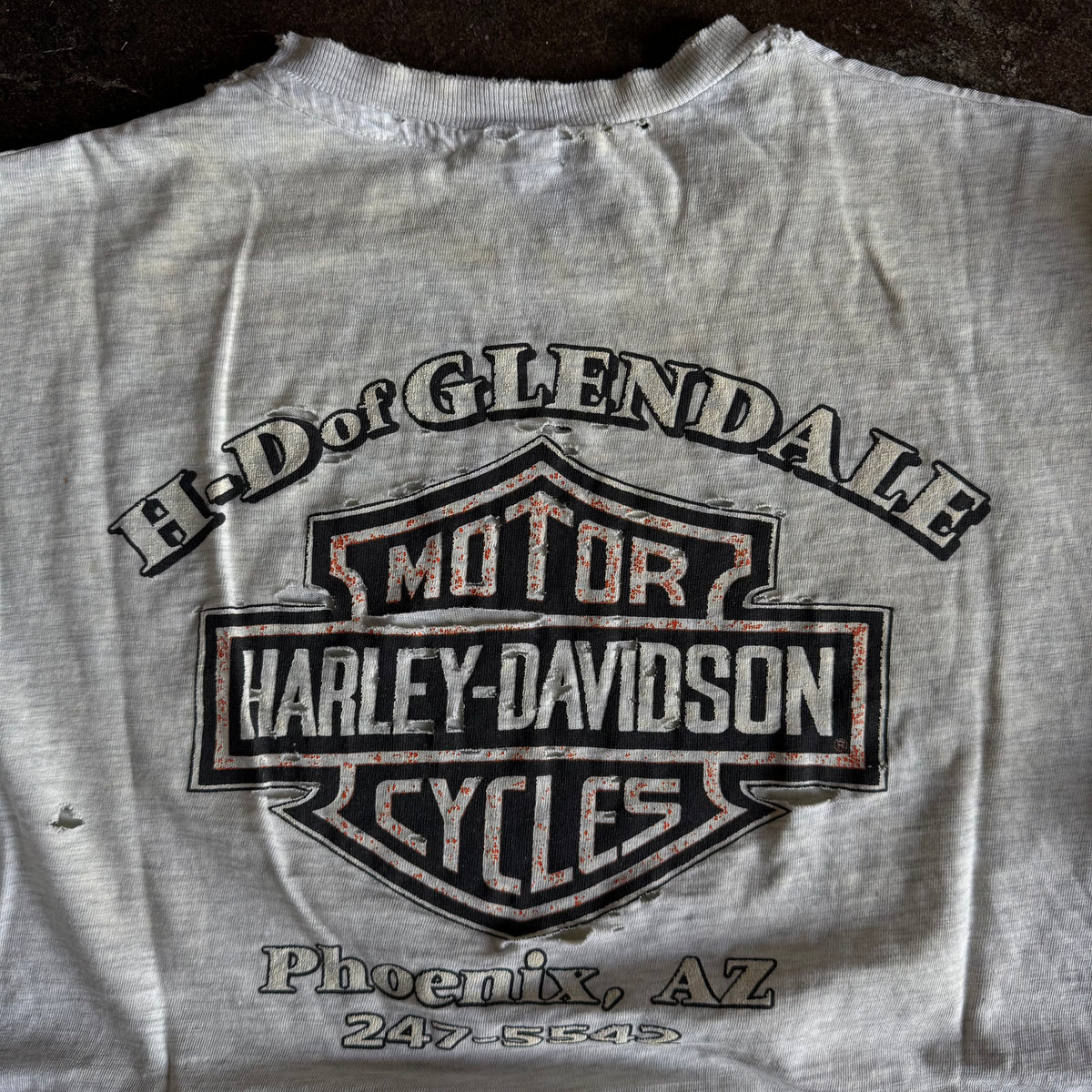 80’s Harley Davidson Distressed Racing Tee (XL)