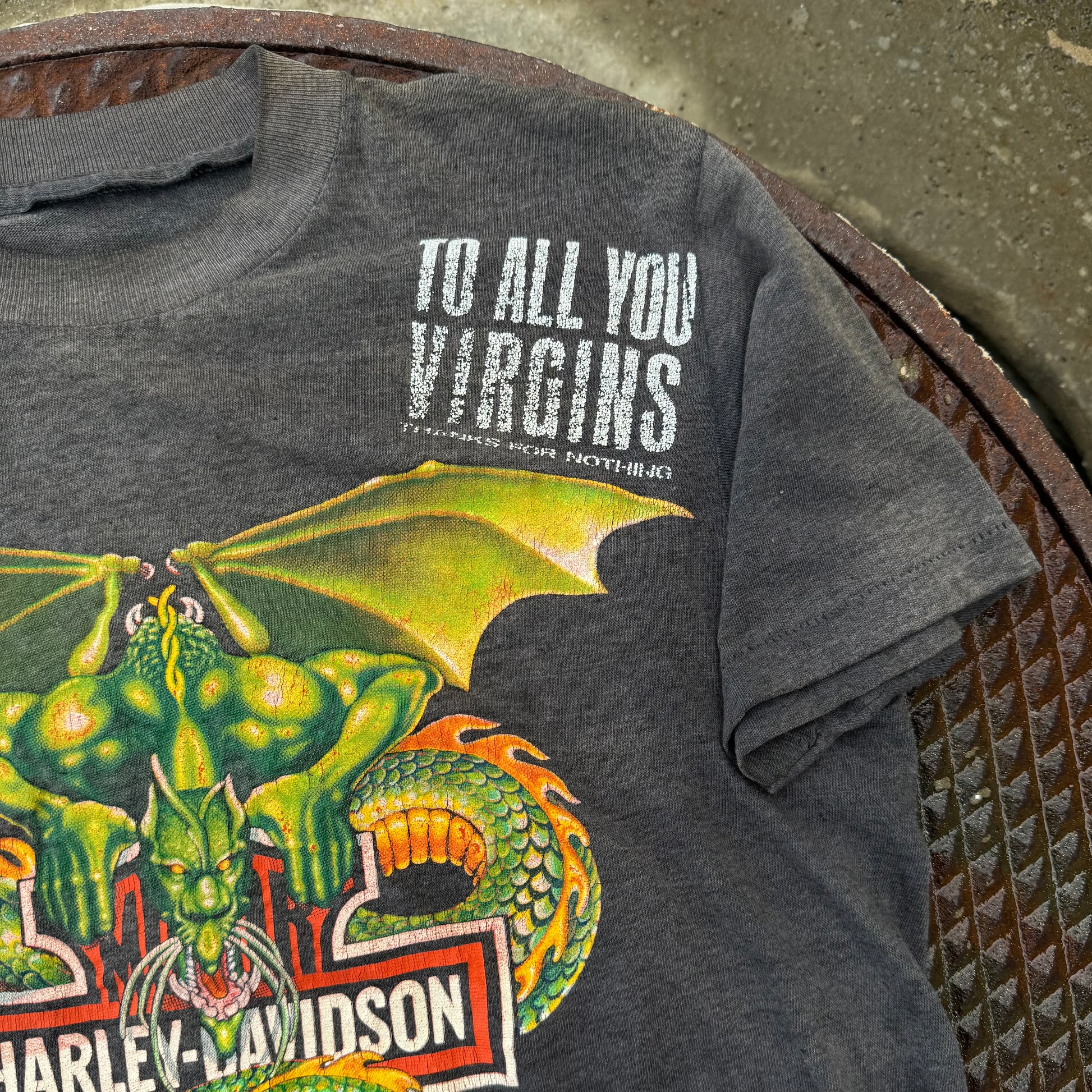 80’s Harley Dragon “To All You Virgins” Tee Size M