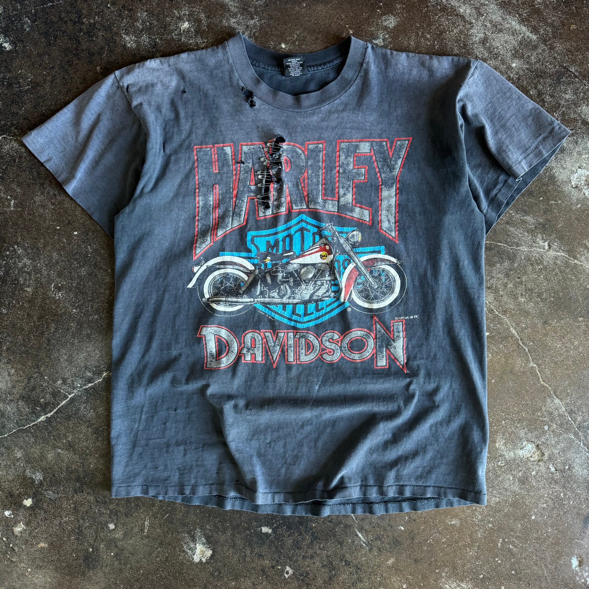 90’s Harley Thrashed & Faded Funwear Tee (L)