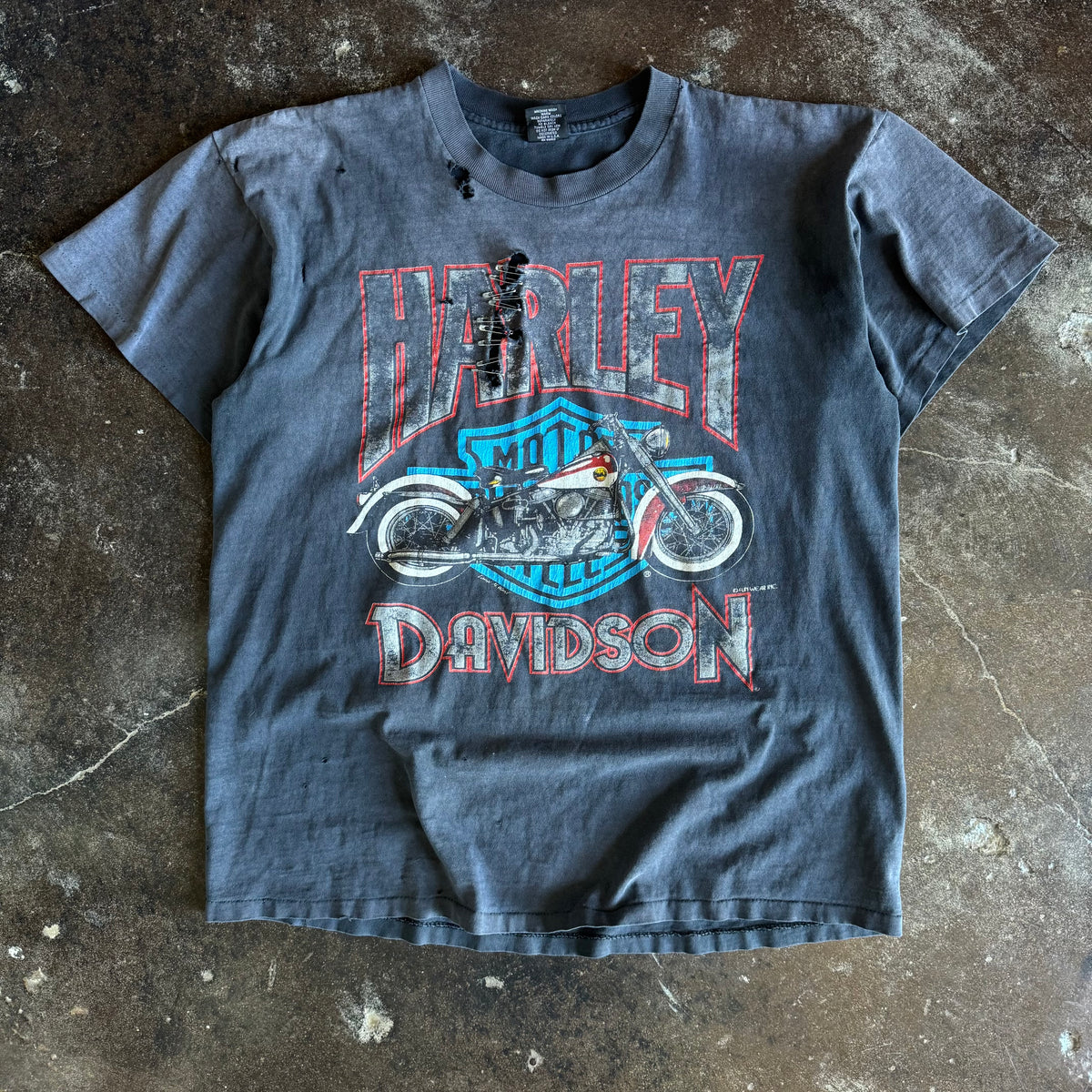 90’s Harley Thrashed & Faded Funwear Tee (L)