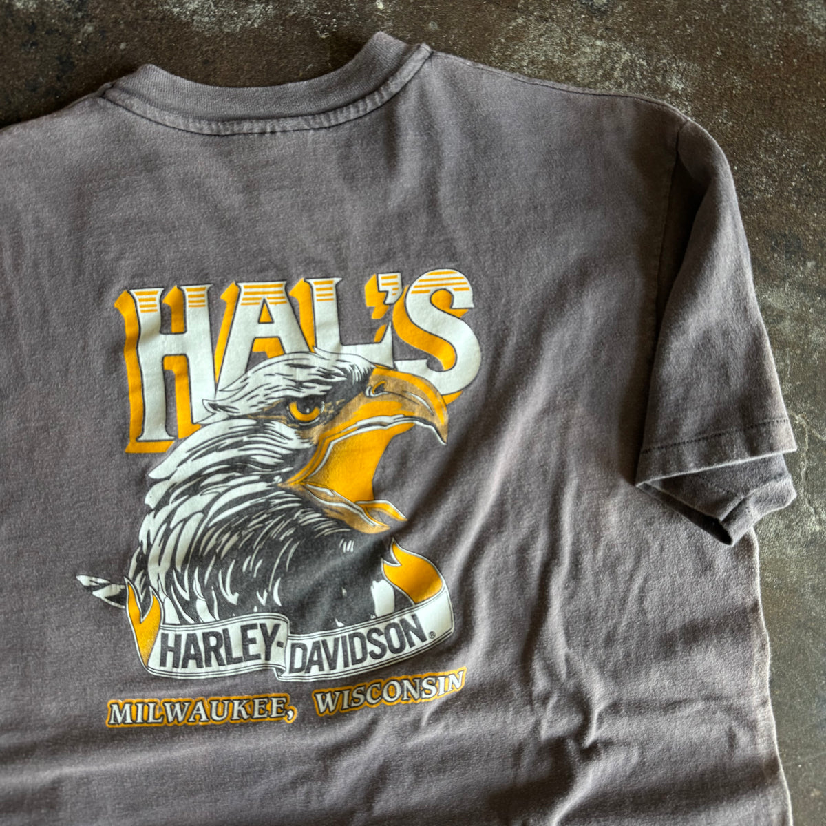 80’s Harley Milwaukee Eagle Sun Faded Tee (XL)