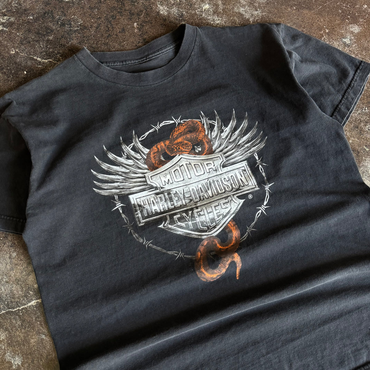 Y2K Harley Snake Emblem Tee (XL)